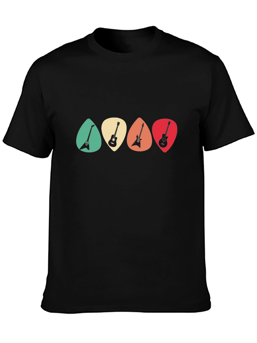 Guitar Pick T-Shirt - Retro Music Tee