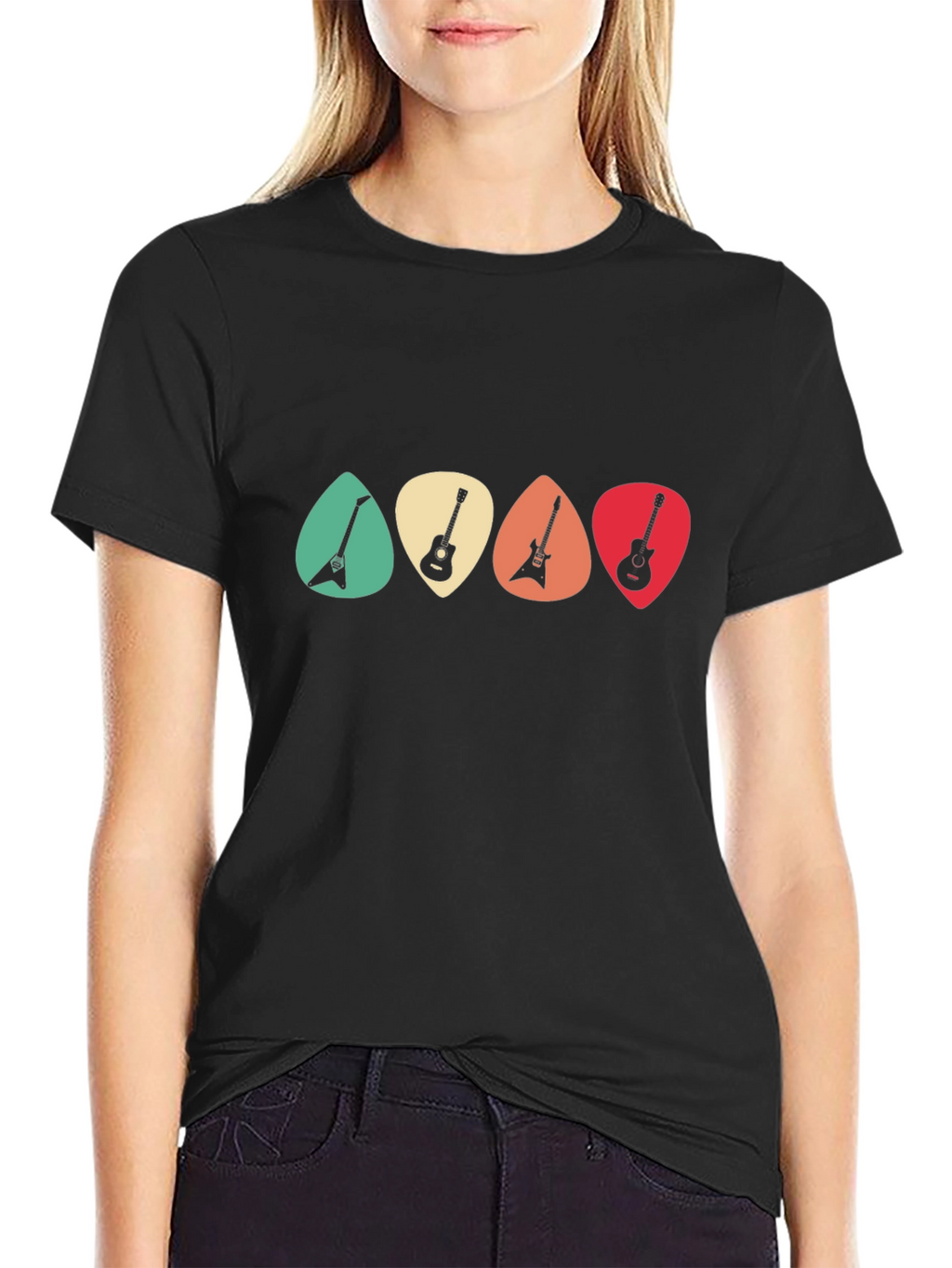 Guitar Pick T-Shirt - Retro Music Tee