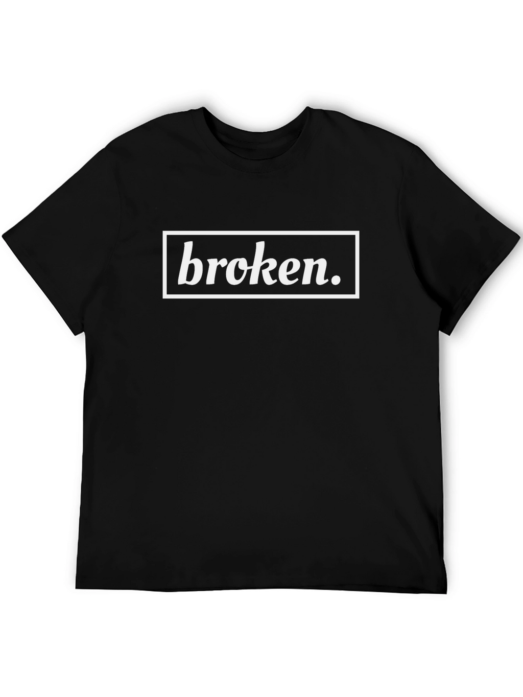 Broken Graphic Tee - Stylish Black Cotton T-Shirt