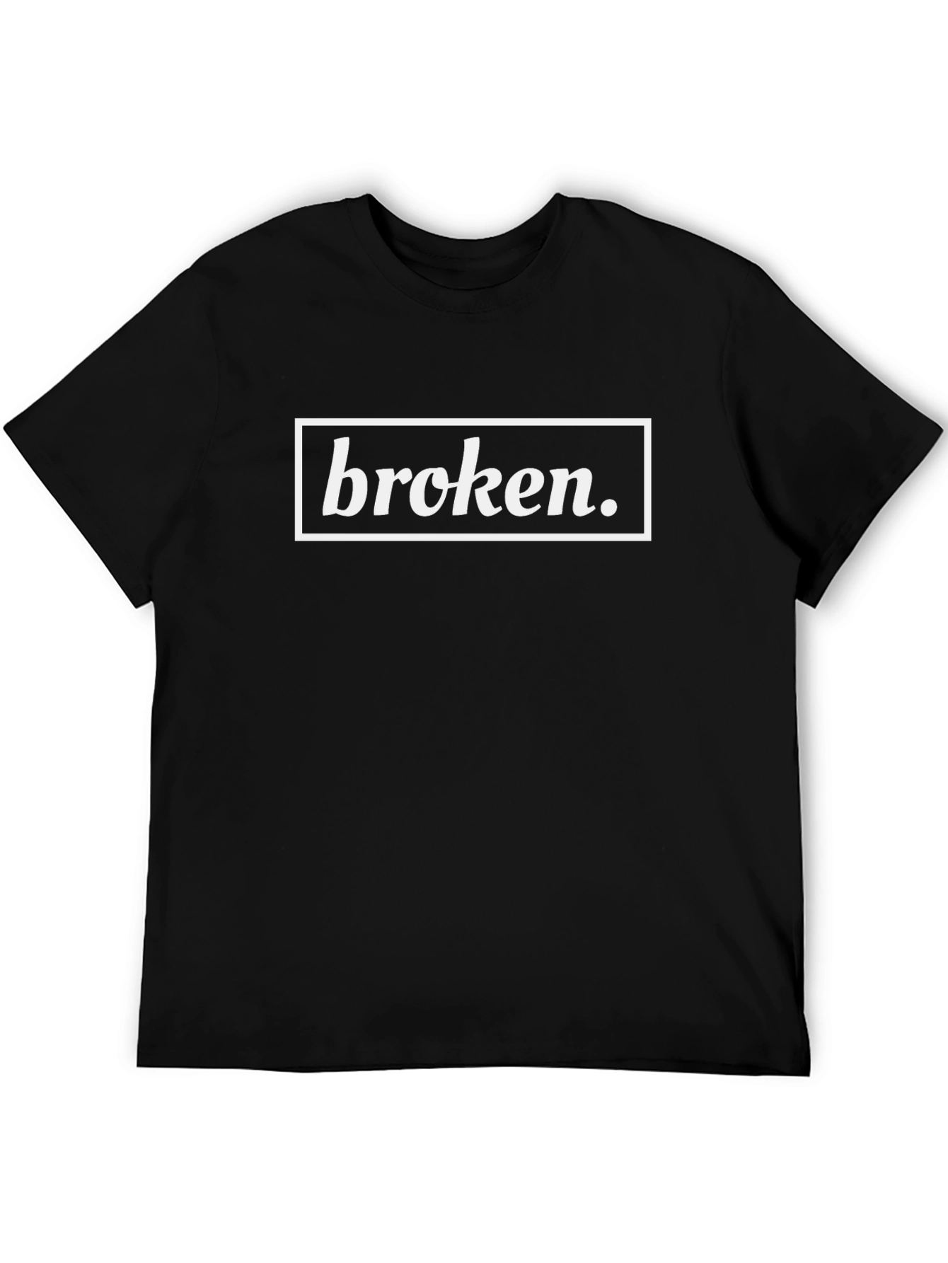 Broken Graphic Tee - Stylish Black Cotton T-Shirt