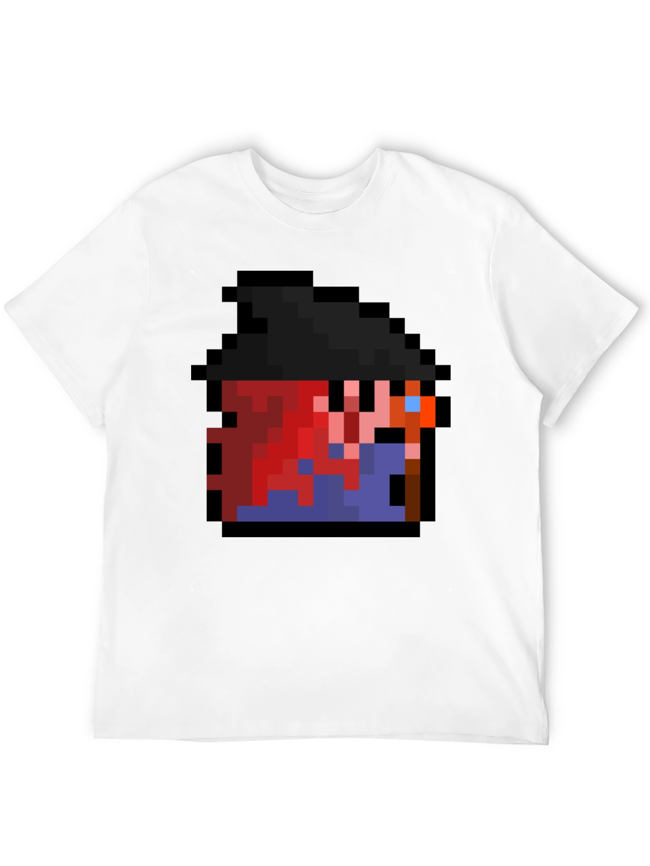 Pixel Character Black T-Shirt - Retro Gaming Style