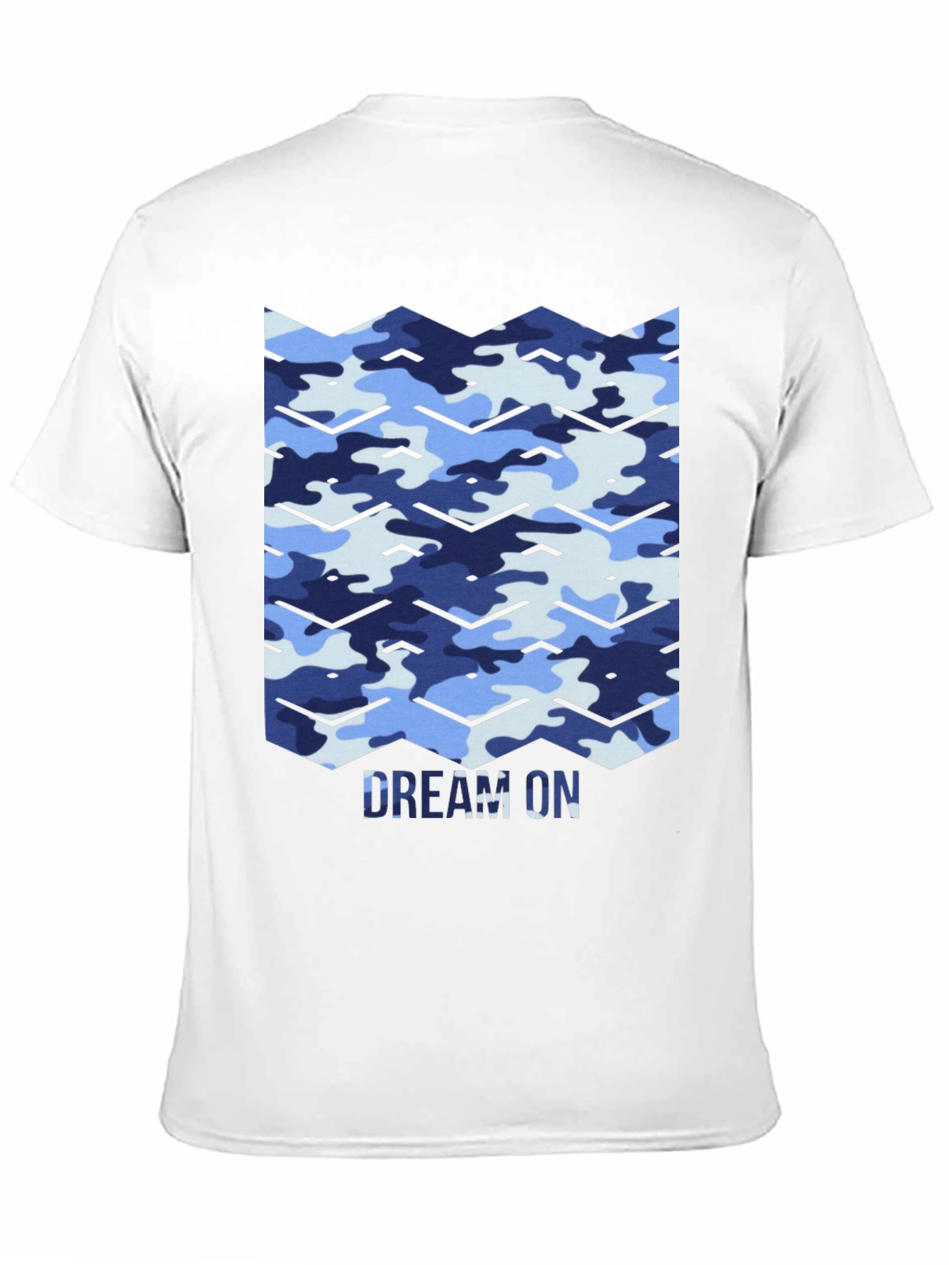 Dream On Camo Chevron Black T-Shirt