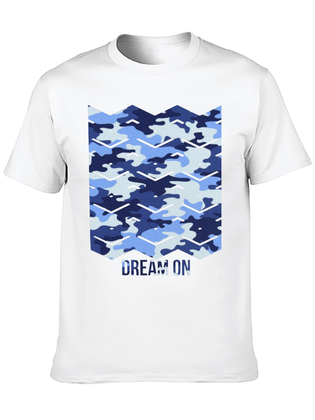 Dream On Camo Chevron Black T-Shirt