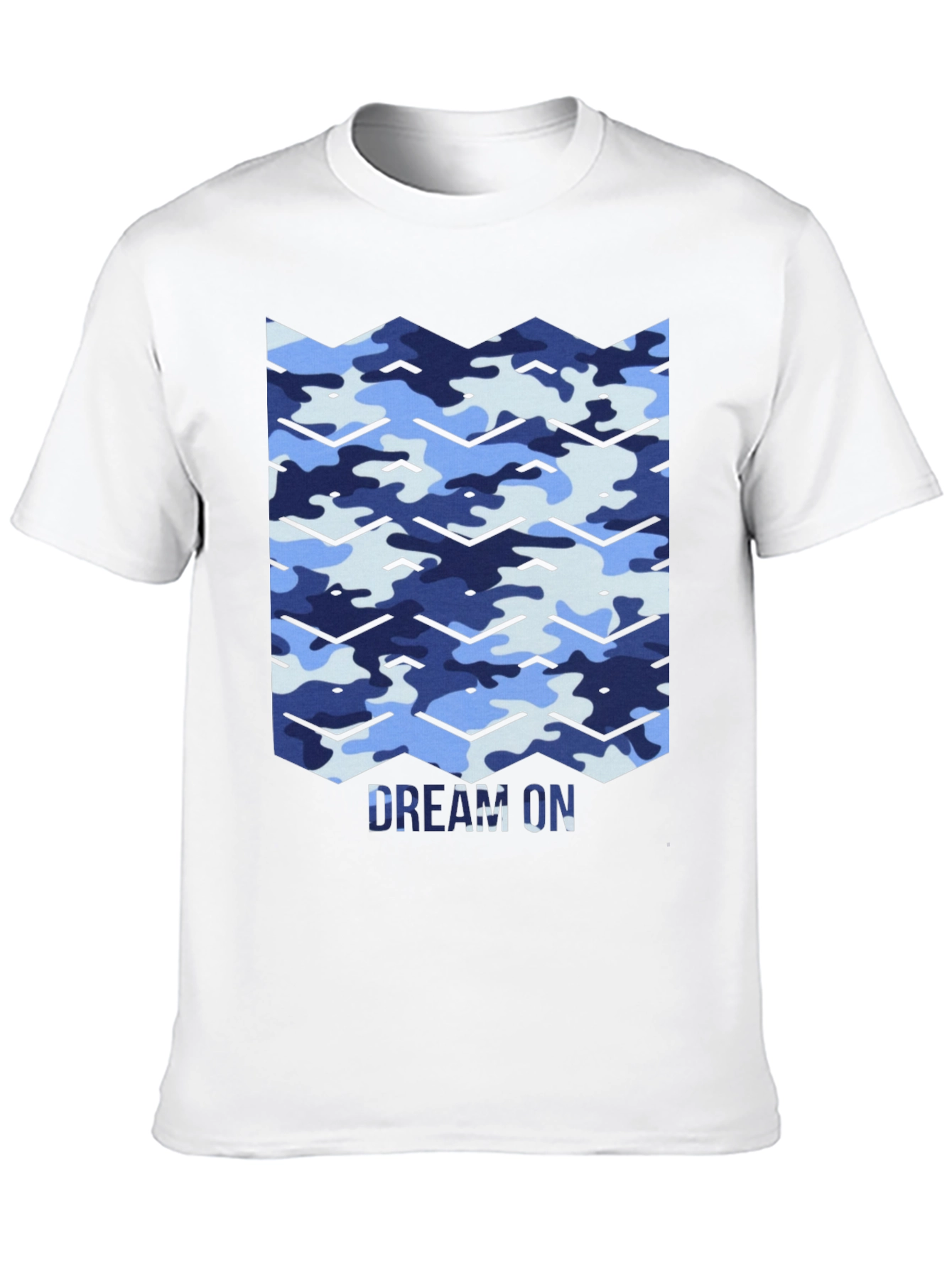 Dream On Camo Chevron Black T-Shirt