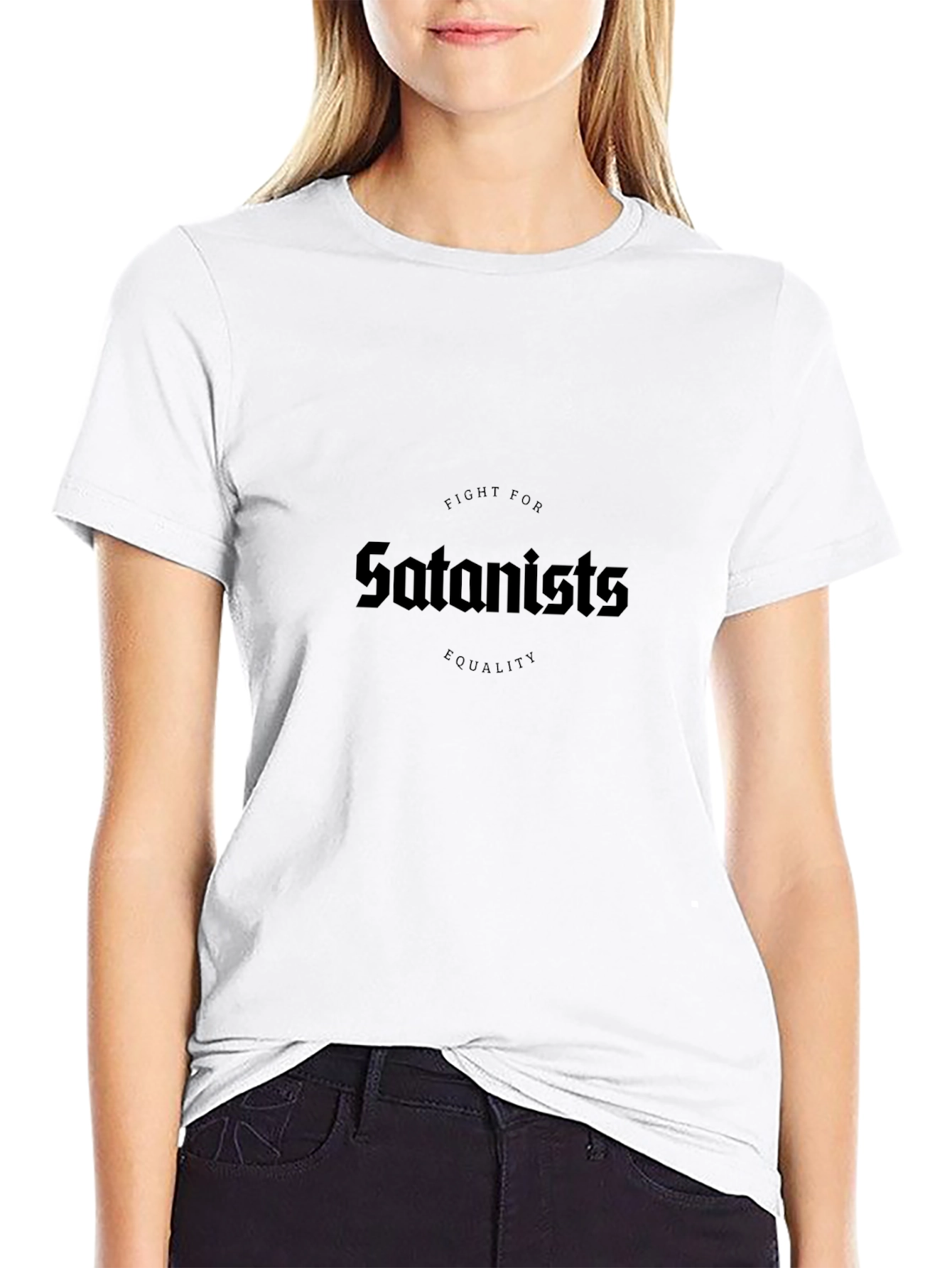 Fight For Satanists Equality Black T-Shirt