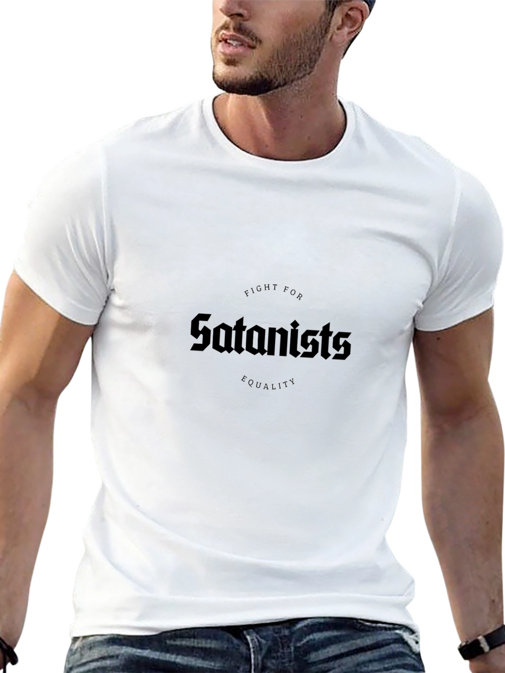 Fight For Satanists Equality Black T-Shirt