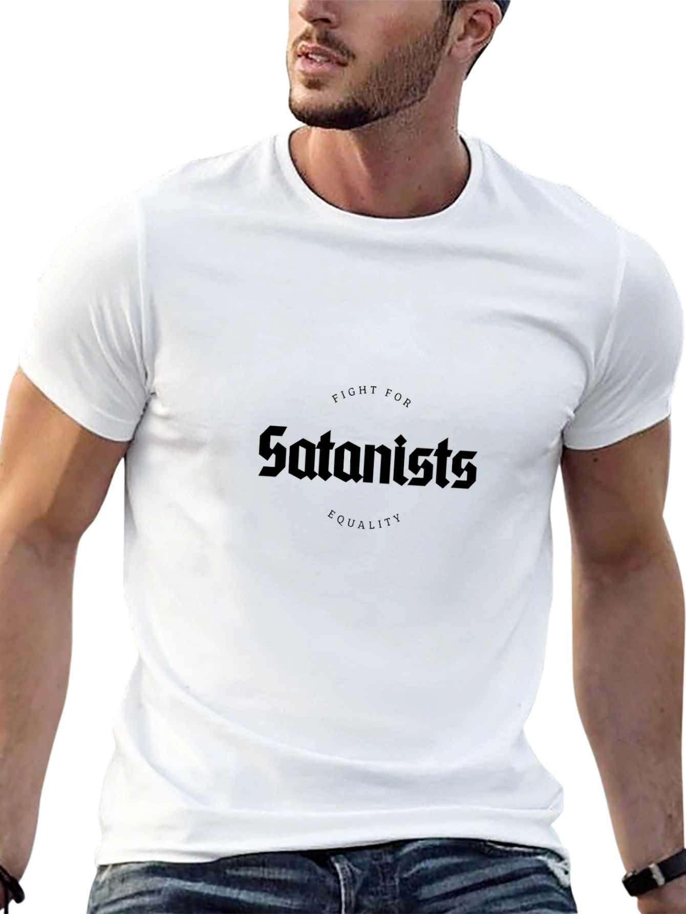 Fight For Satanists Equality Black T-Shirt
