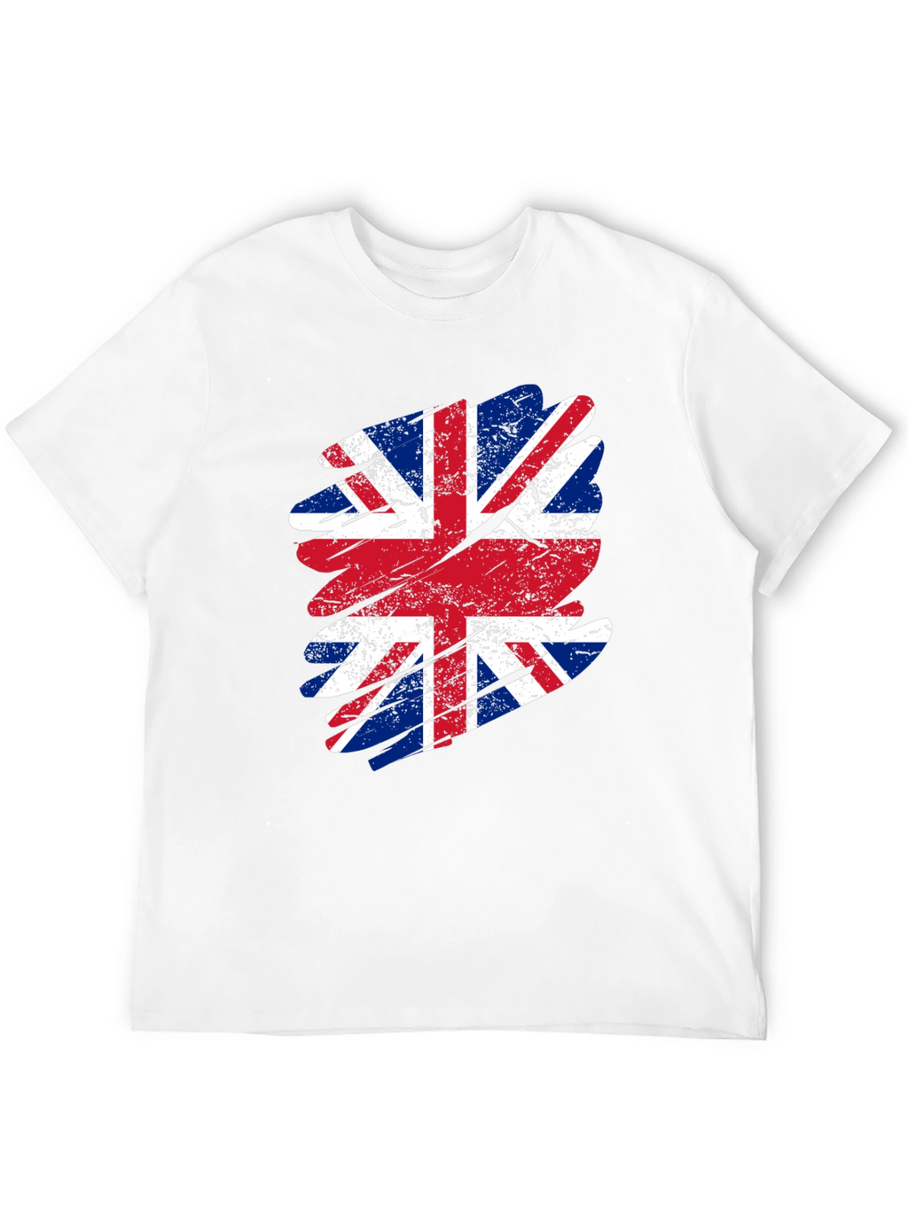 Union Jack Flag Graphic Tee - Distressed Print