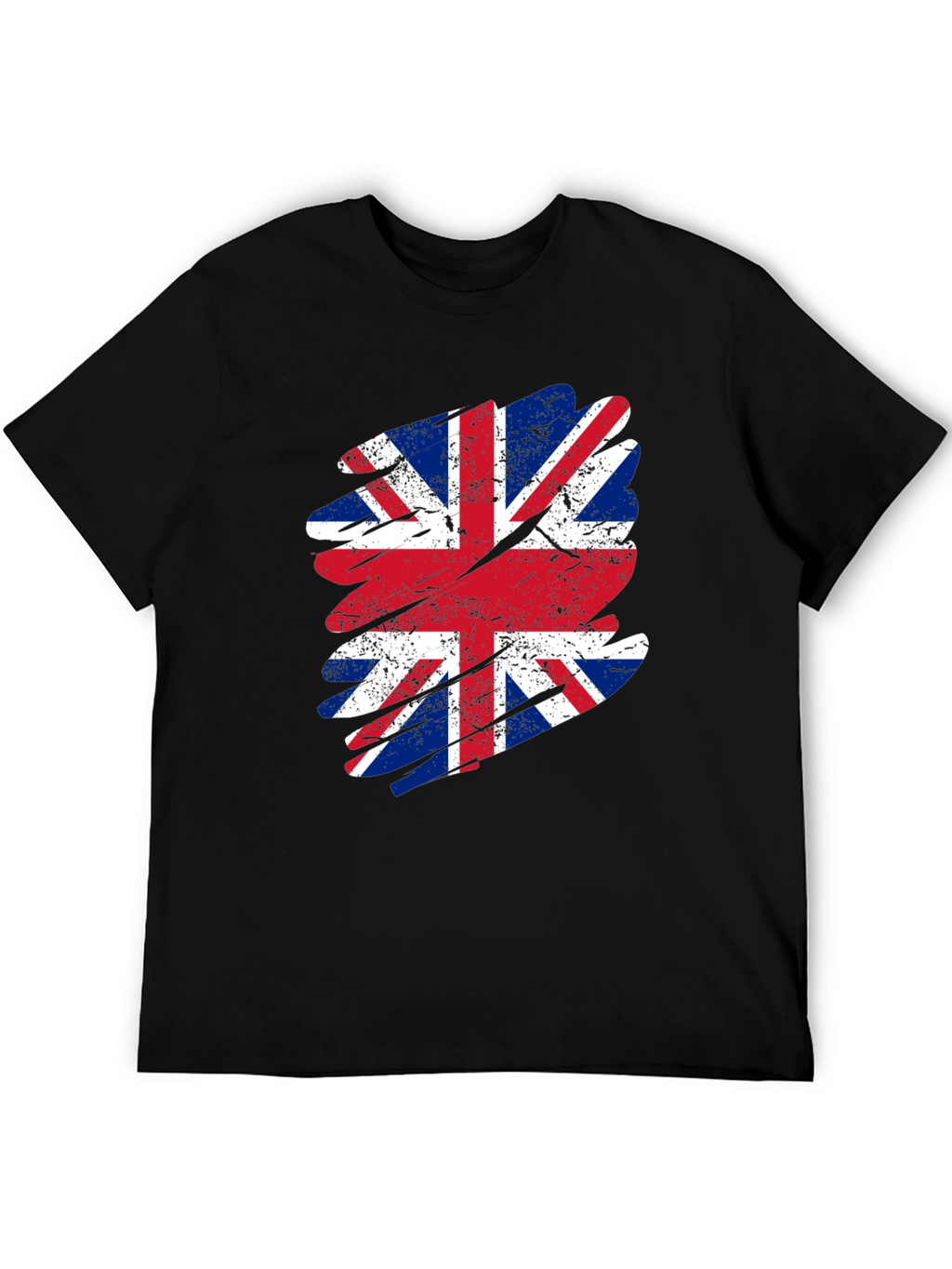 Union Jack Flag Graphic Tee - Distressed Print