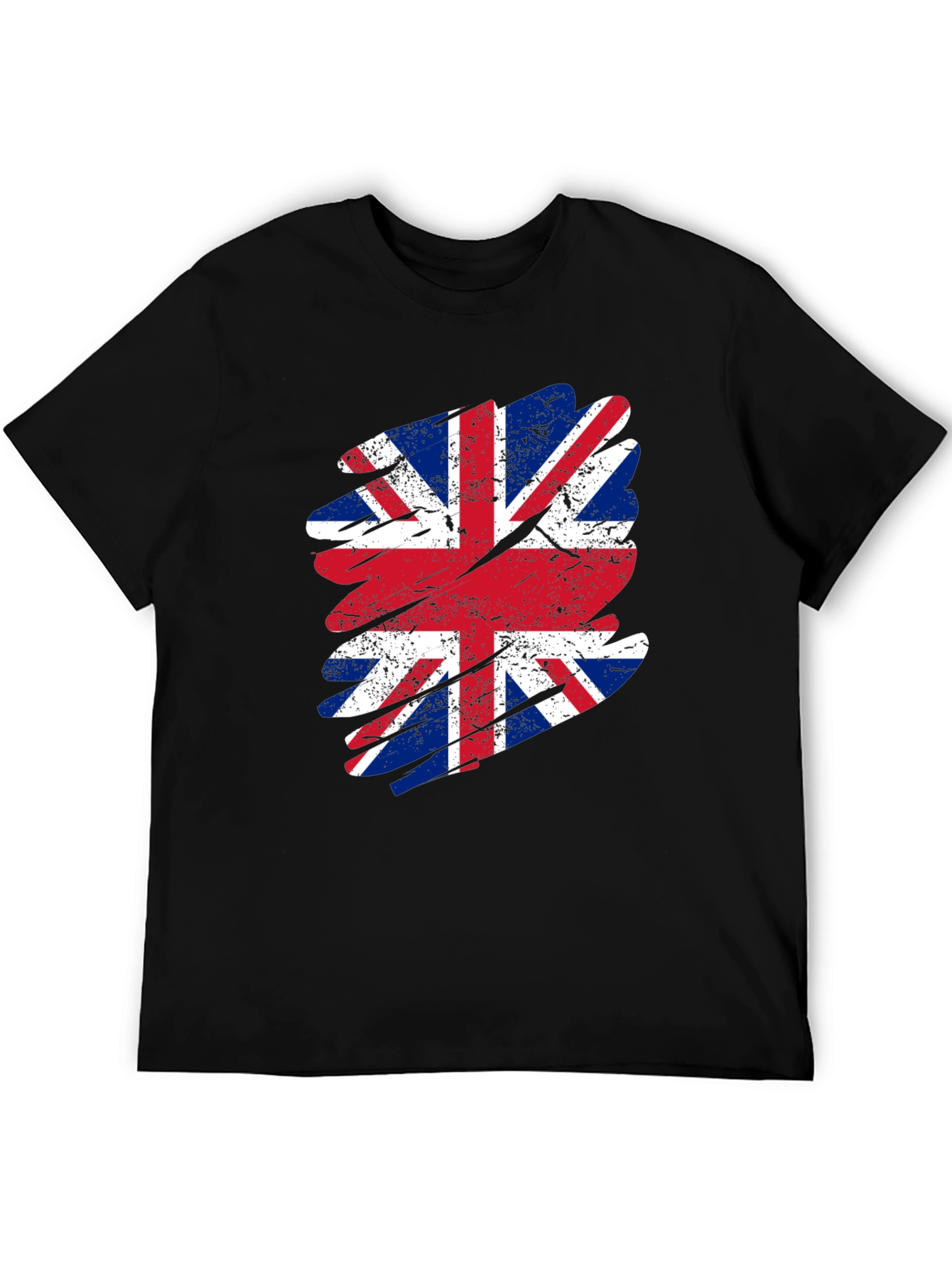 Union Jack Flag Graphic Tee - Distressed Print