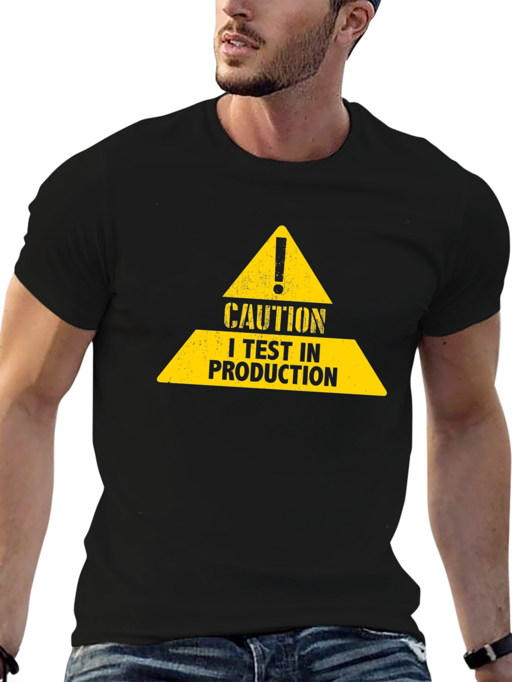 Caution I Test In Production Graphic Tee