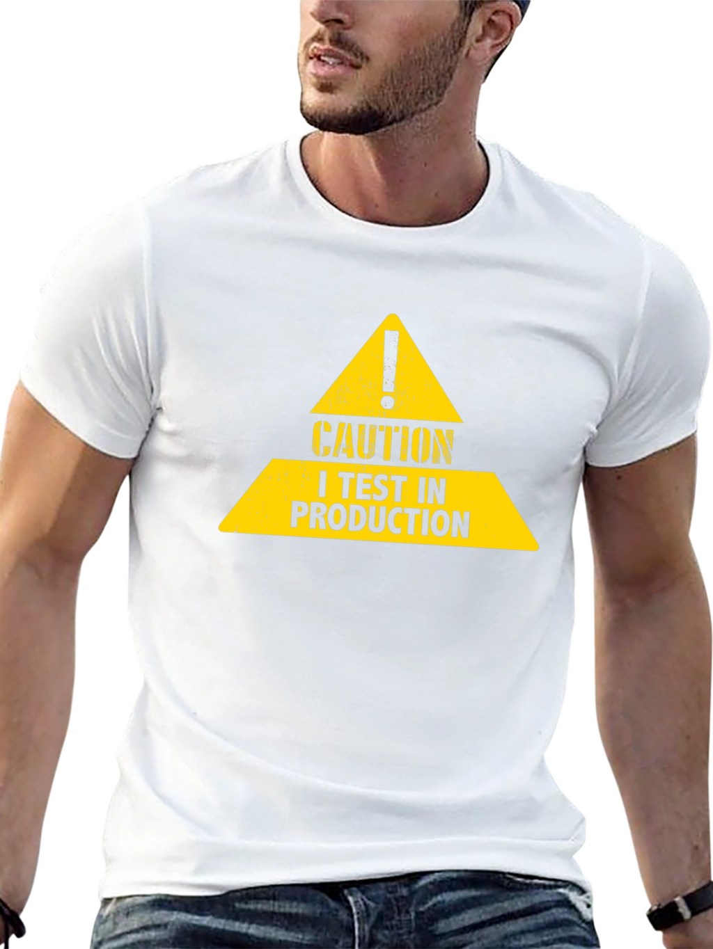 Caution I Test In Production Graphic Tee