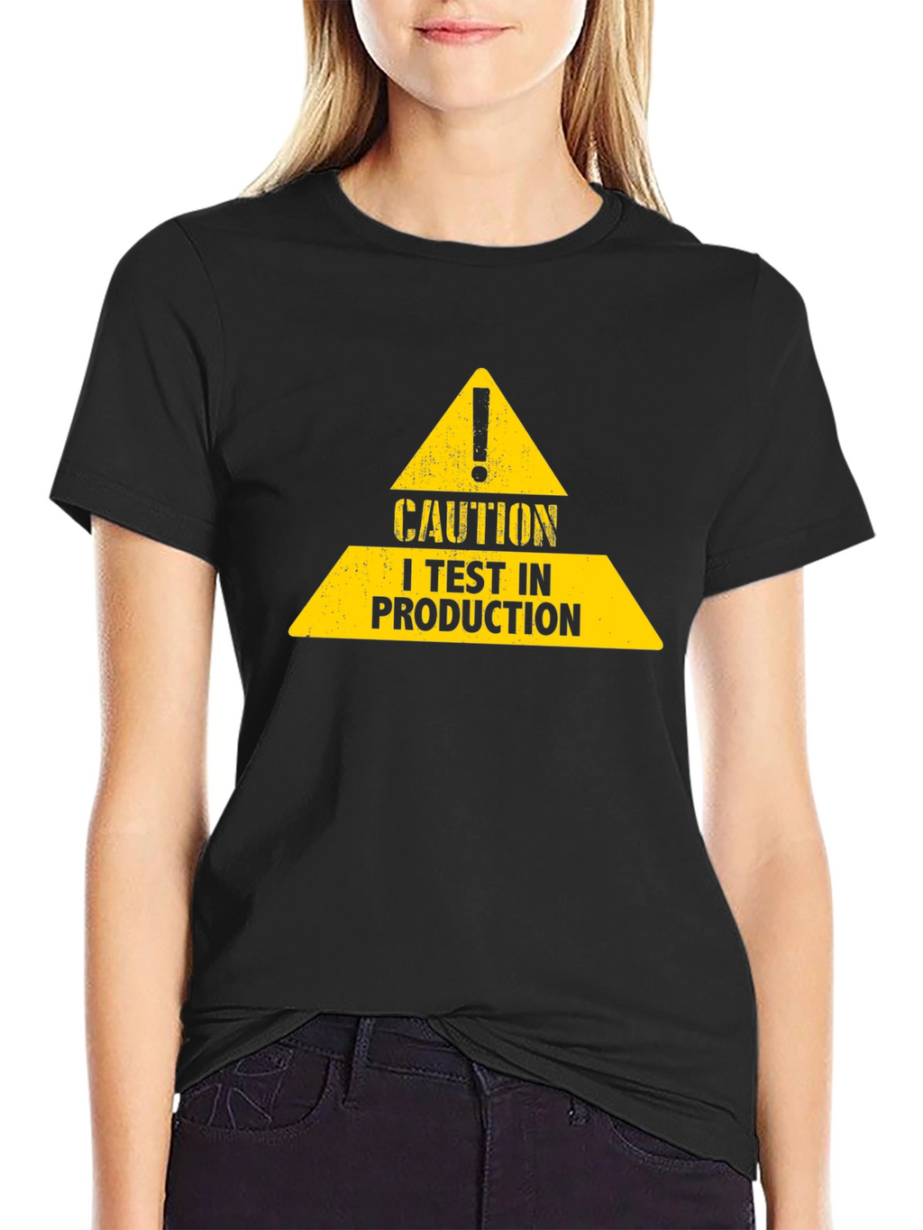 Caution I Test In Production Graphic Tee