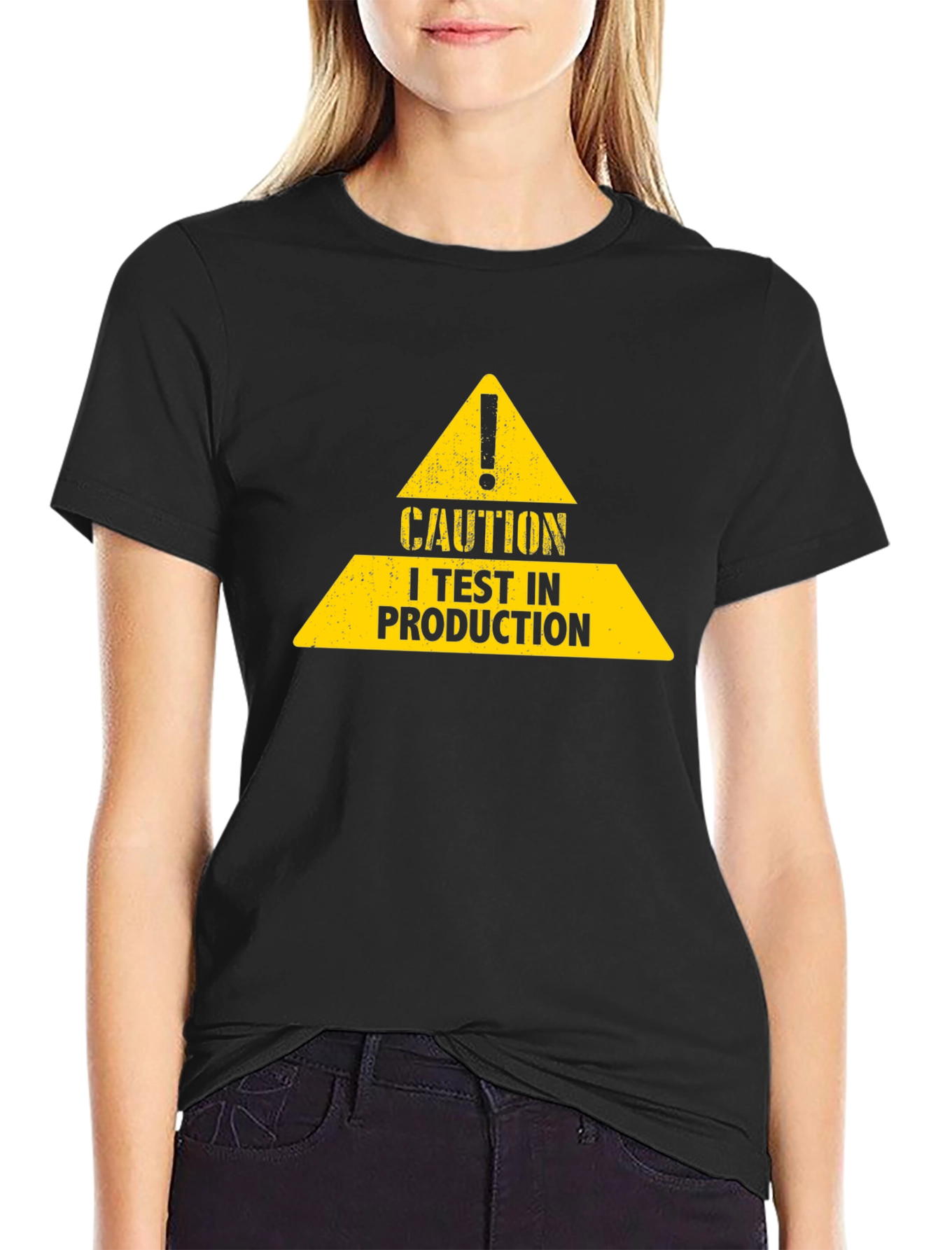 Caution I Test In Production Graphic Tee