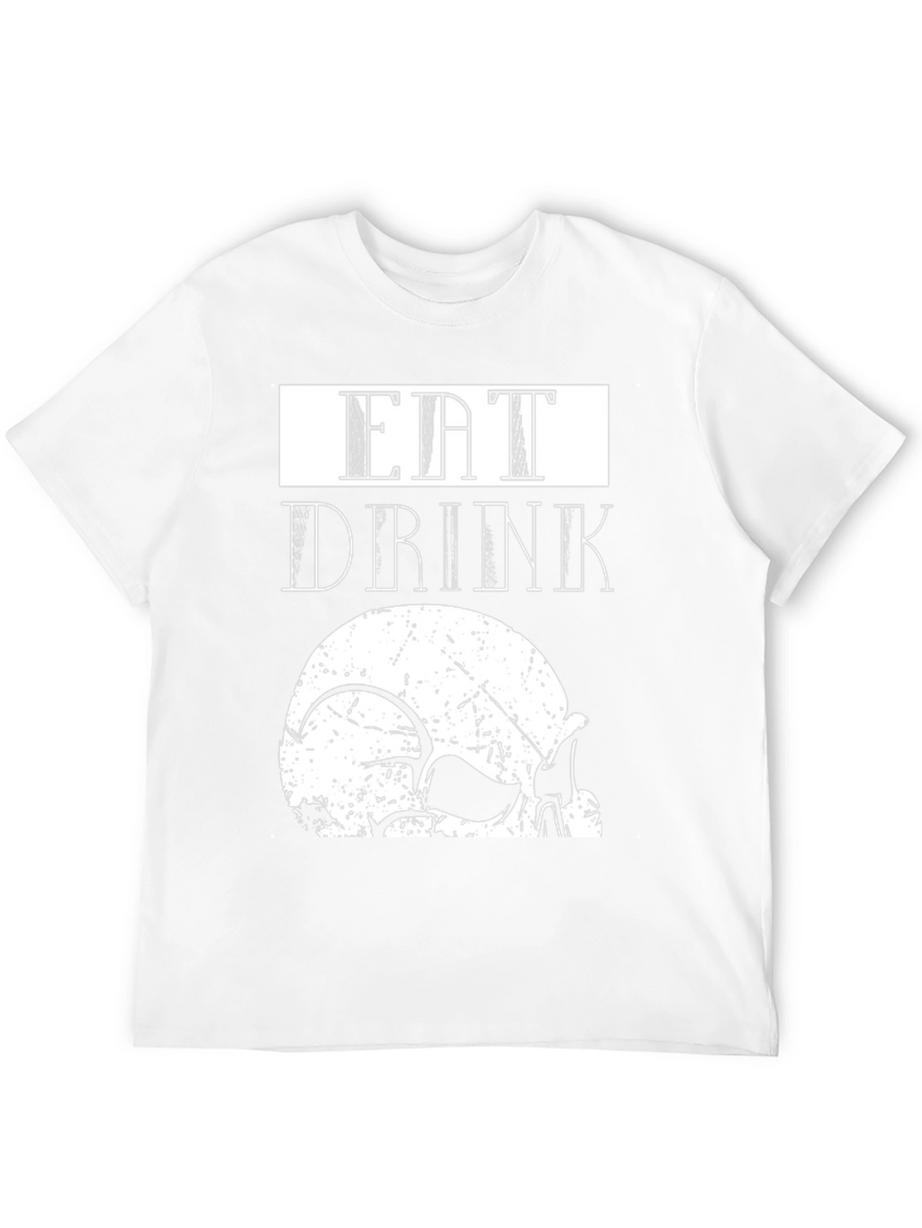 Eat Drink Skull Graphic Tee - Cool Casual Top