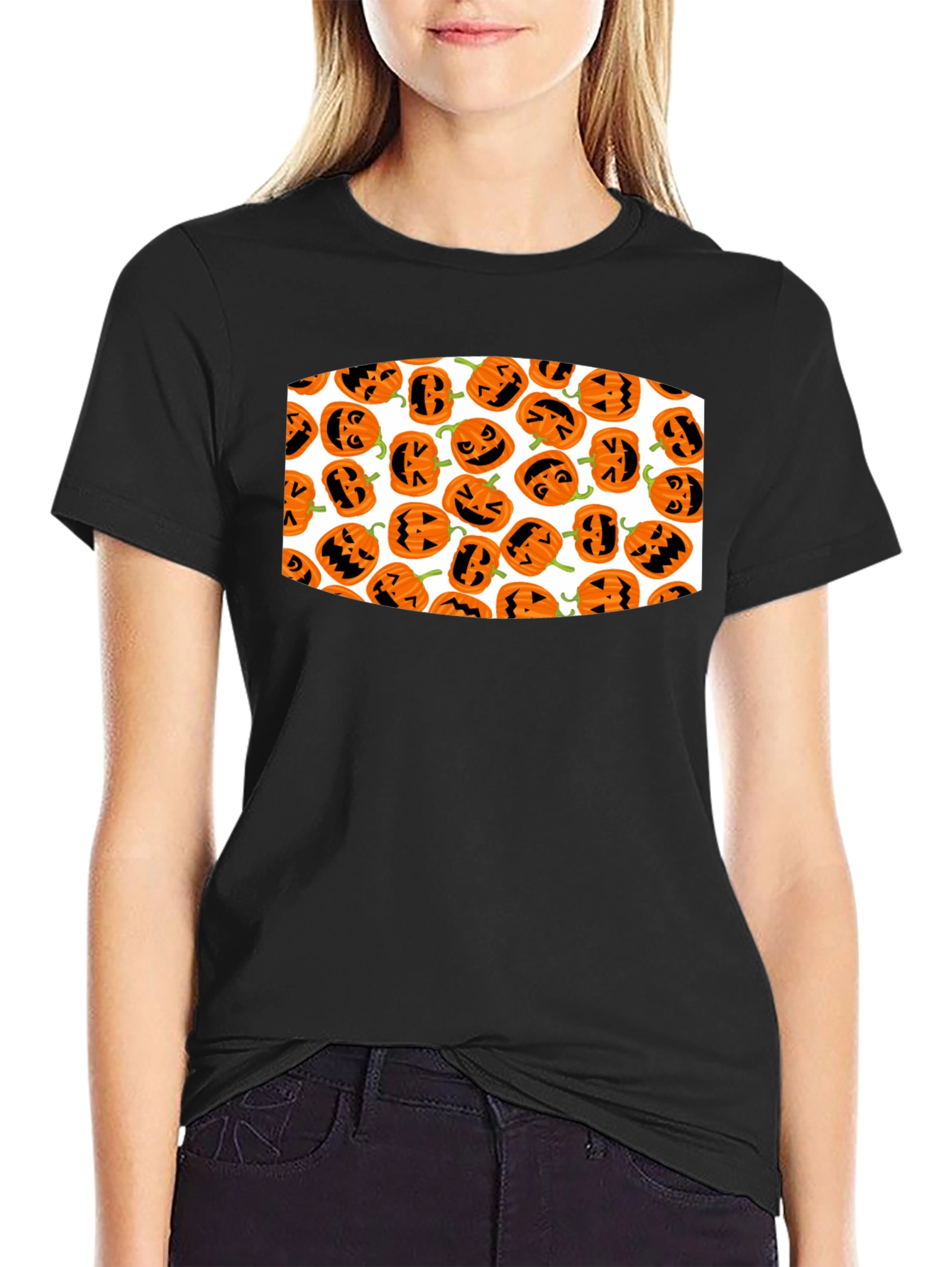 Halloween Pumpkin Pattern T-Shirt