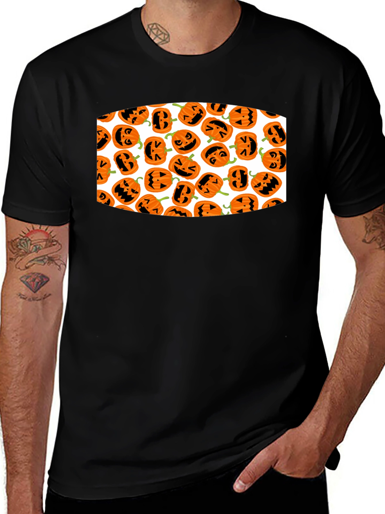 Halloween Pumpkin Pattern T-Shirt