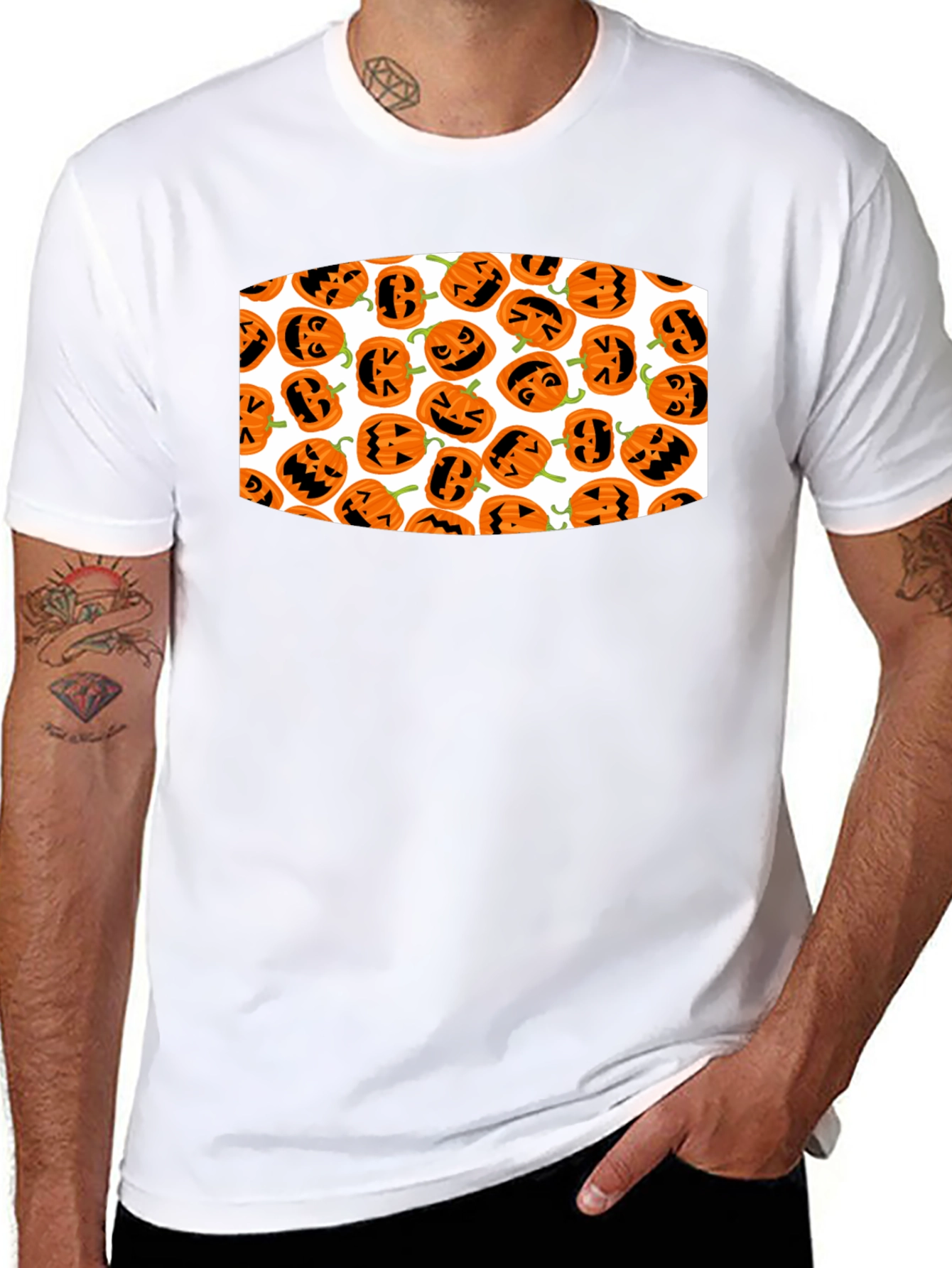 Halloween Pumpkin Pattern T-Shirt