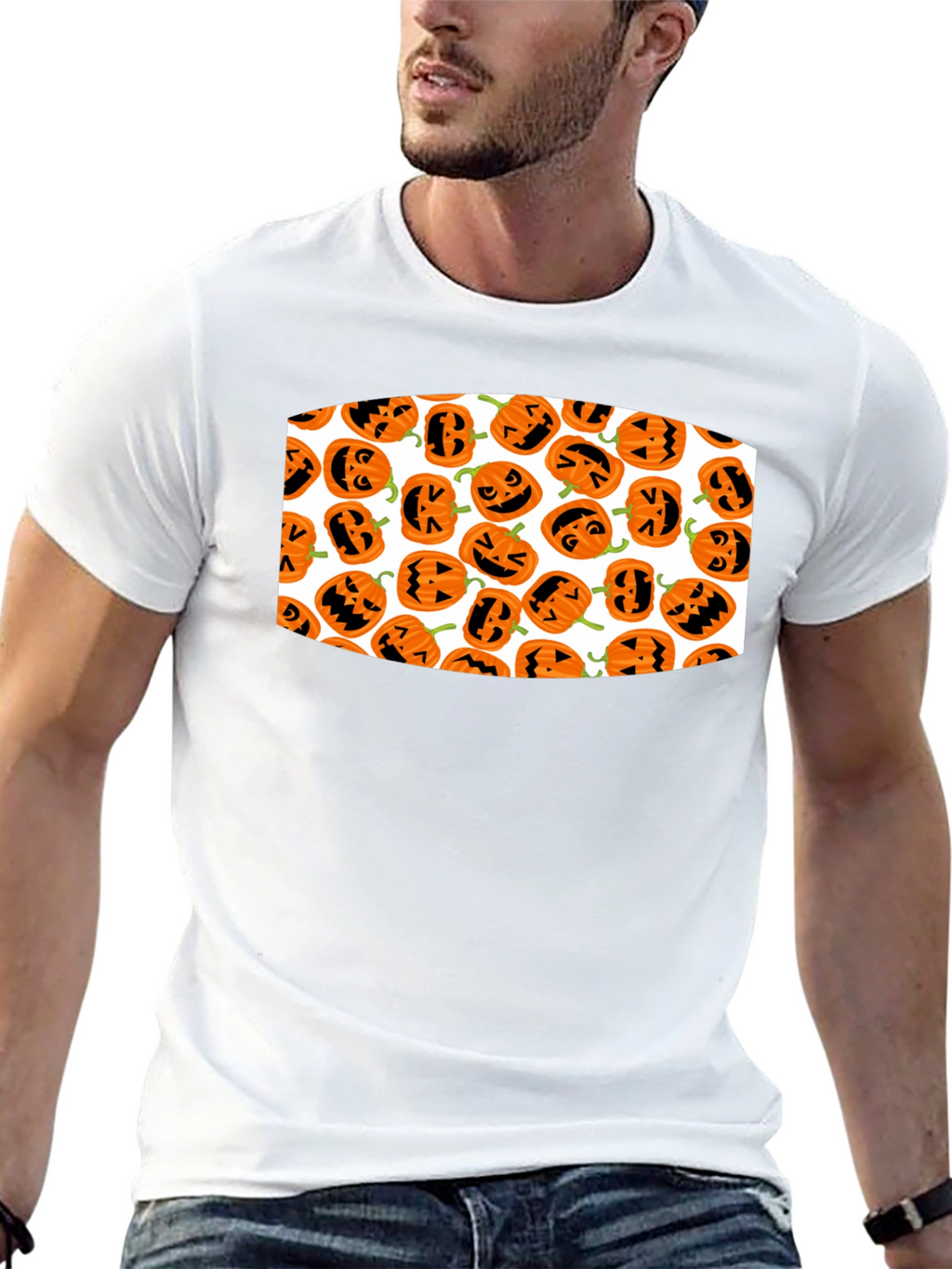 Halloween Pumpkin Pattern T-Shirt
