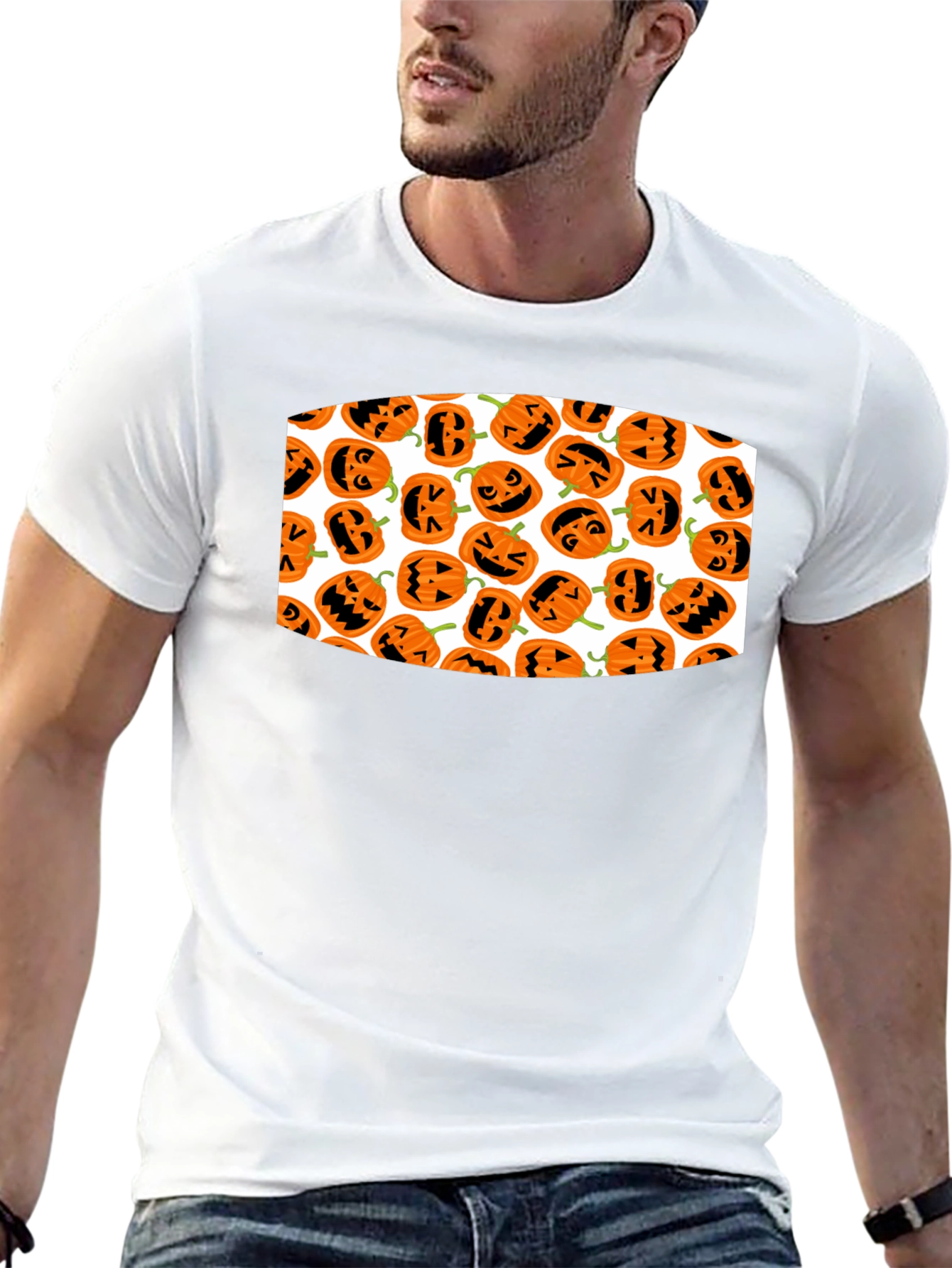 Halloween Pumpkin Pattern T-Shirt