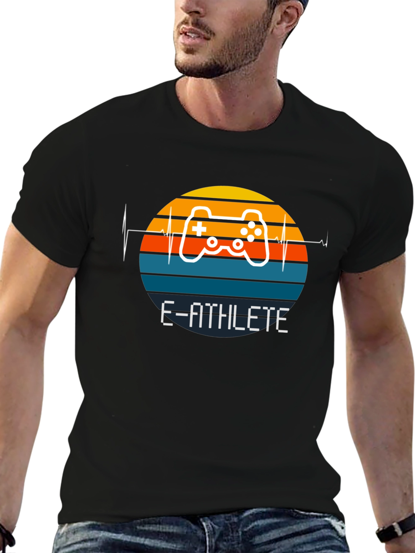 E-Athlete Gaming Controller Heartbeat T-Shirt