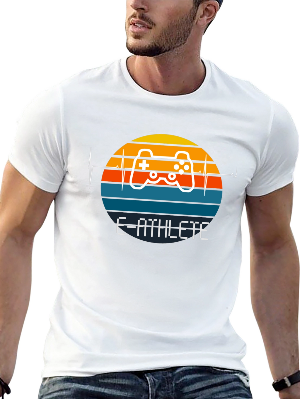 E-Athlete Gaming Controller Heartbeat T-Shirt
