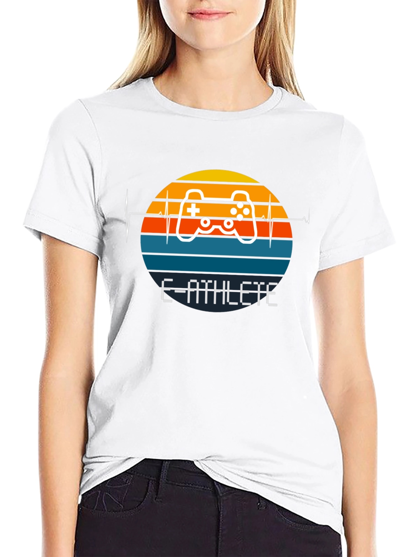 E-Athlete Gaming Controller Heartbeat T-Shirt
