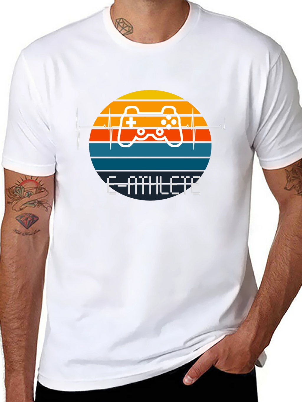 E-Athlete Gaming Controller Heartbeat T-Shirt
