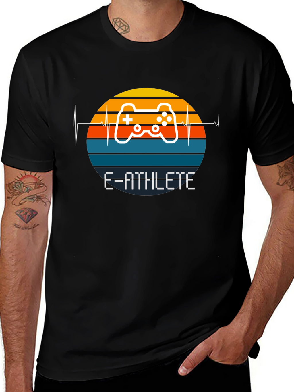 E-Athlete Gaming Controller Heartbeat T-Shirt
