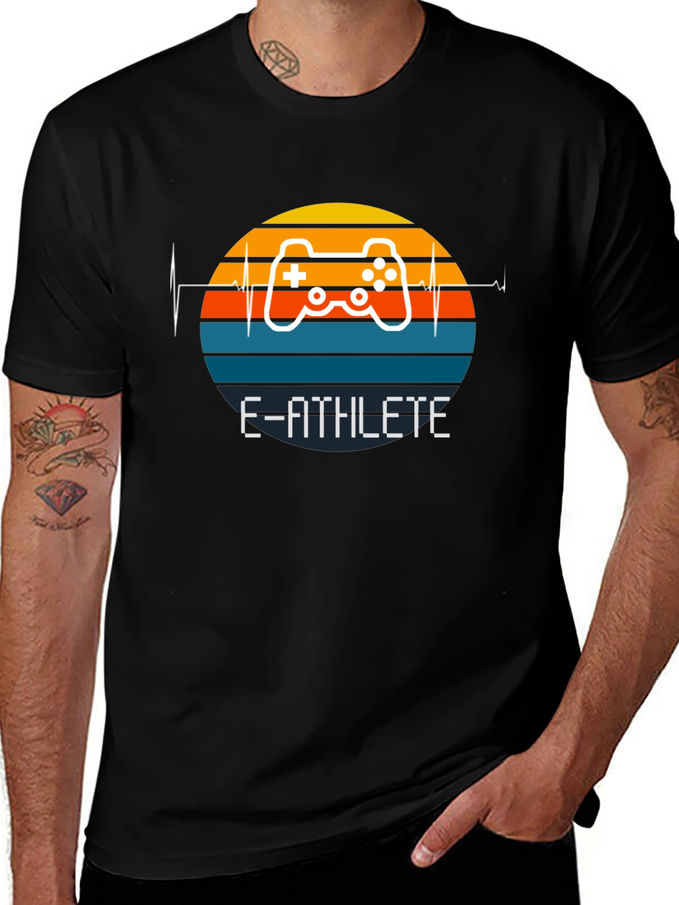 E-Athlete Gaming Controller Heartbeat T-Shirt