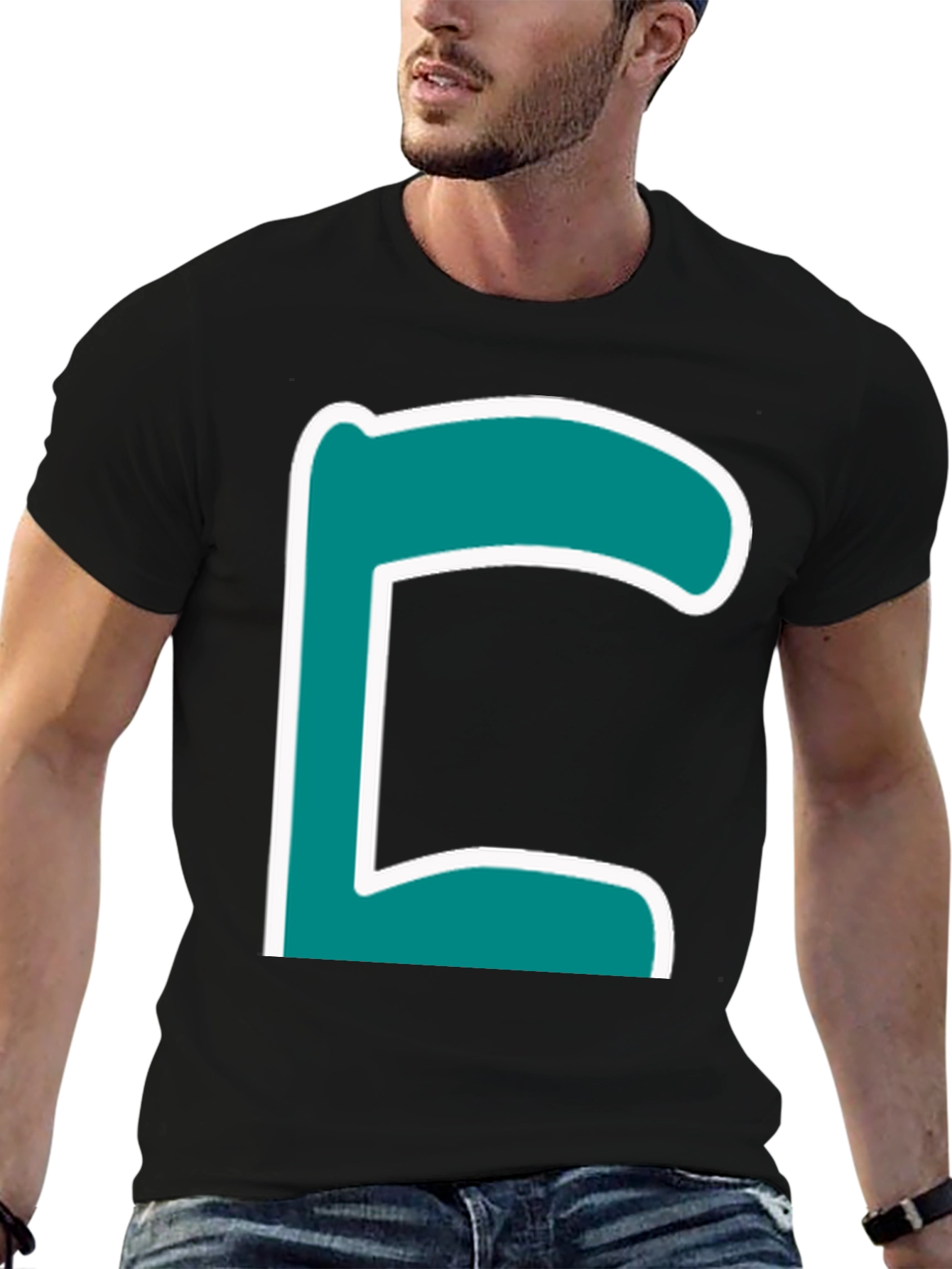 Letter C Graphic T-Shirt - Trendy Casual Tee