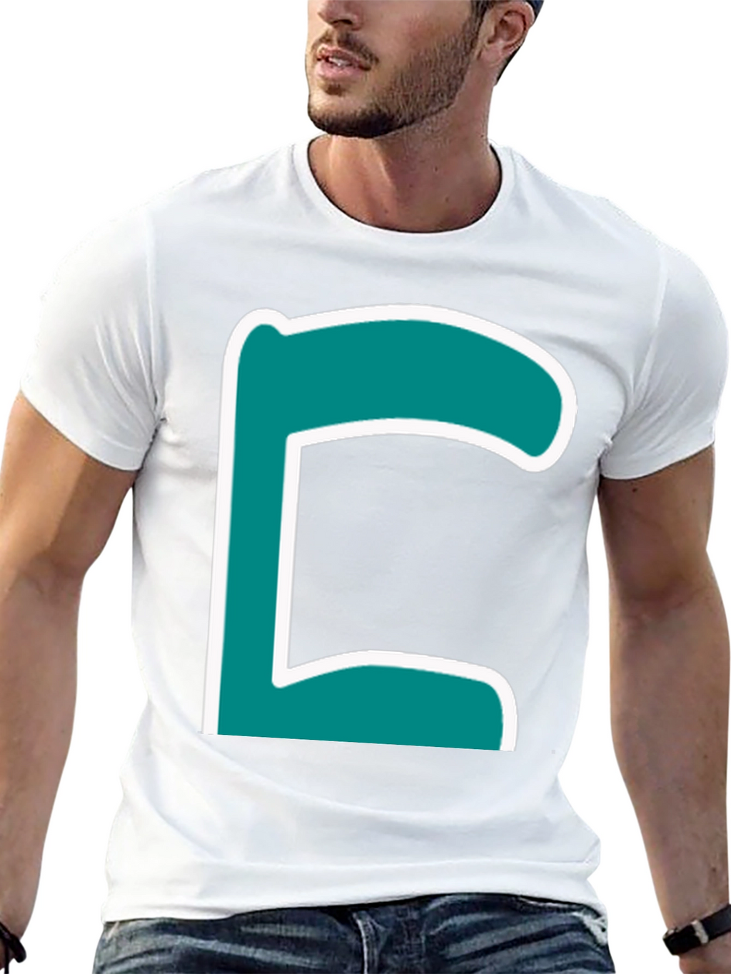 Letter C Graphic T-Shirt - Trendy Casual Tee