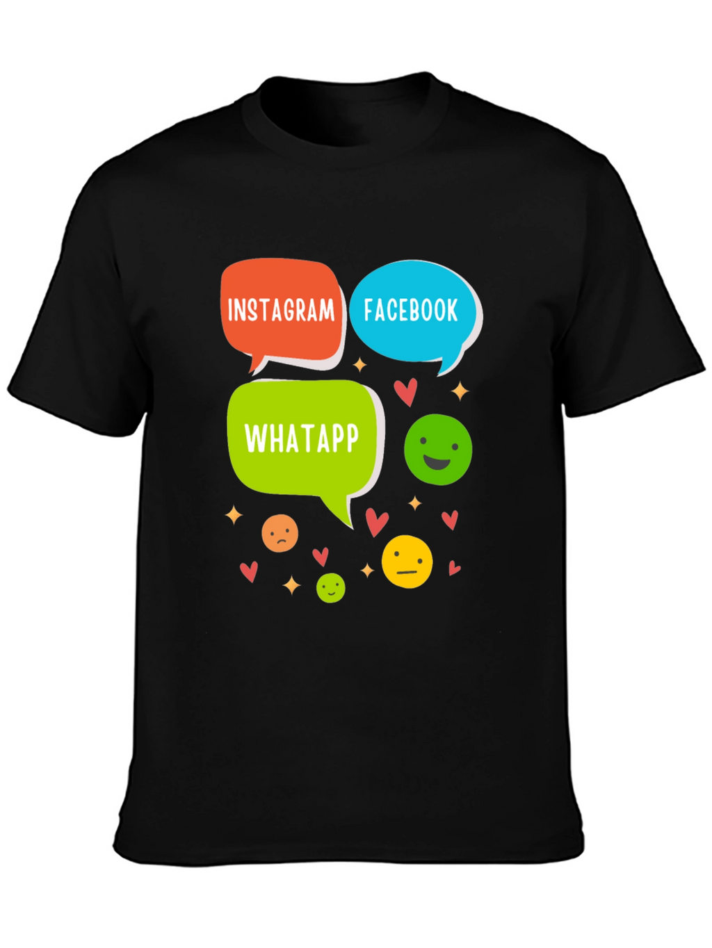 Social Media T-Shirt - Insta FB Whatsapp