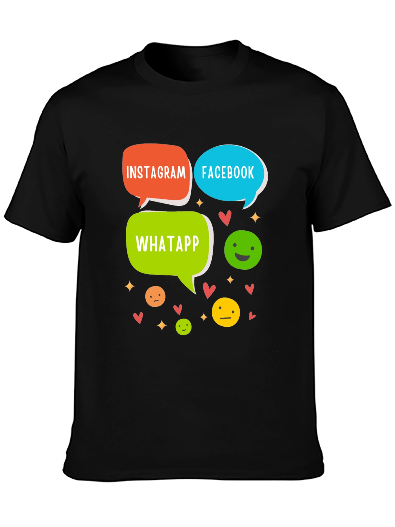 Social Media T-Shirt - Insta FB Whatsapp