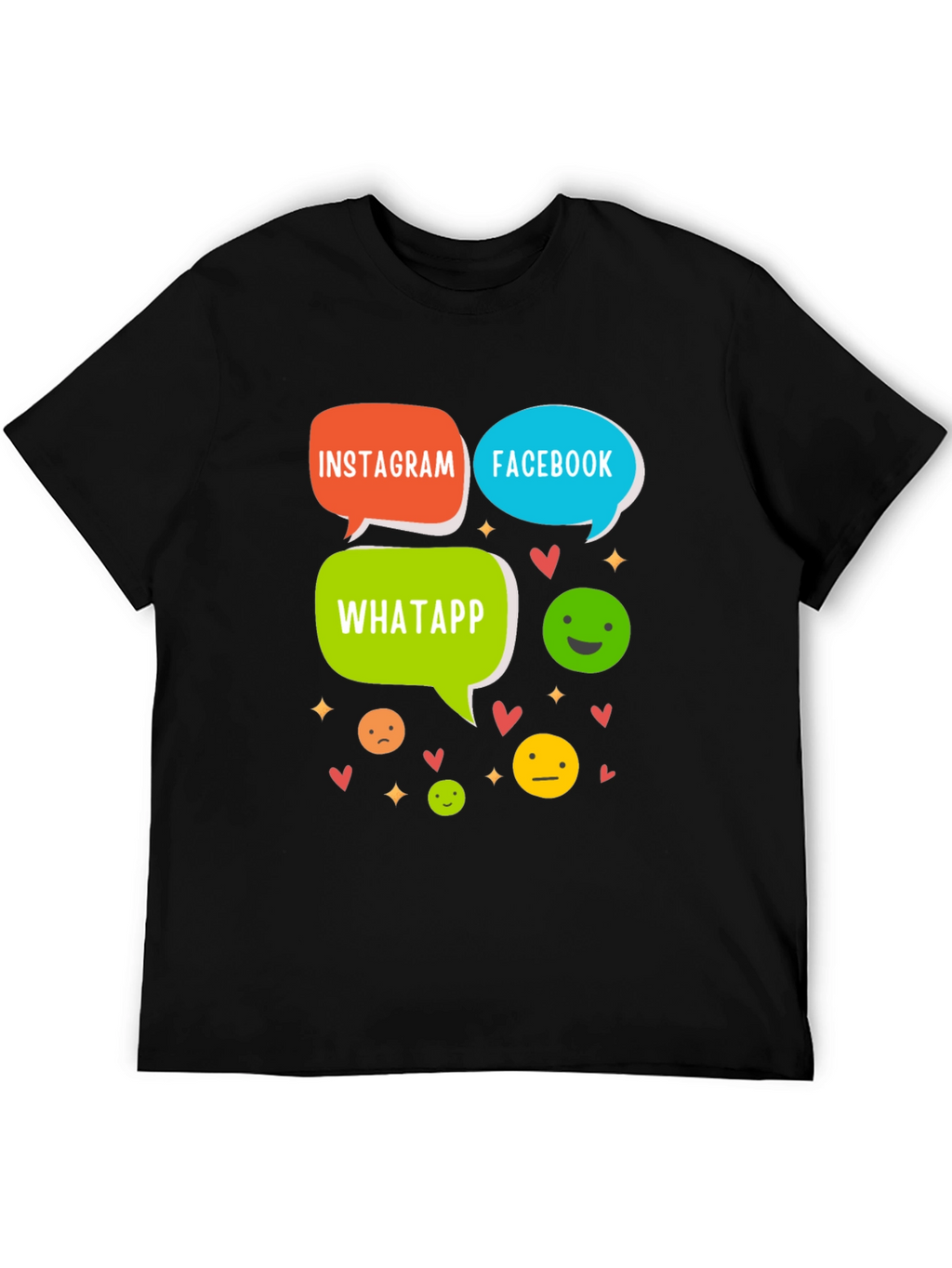 Social Media T-Shirt - Insta FB Whatsapp