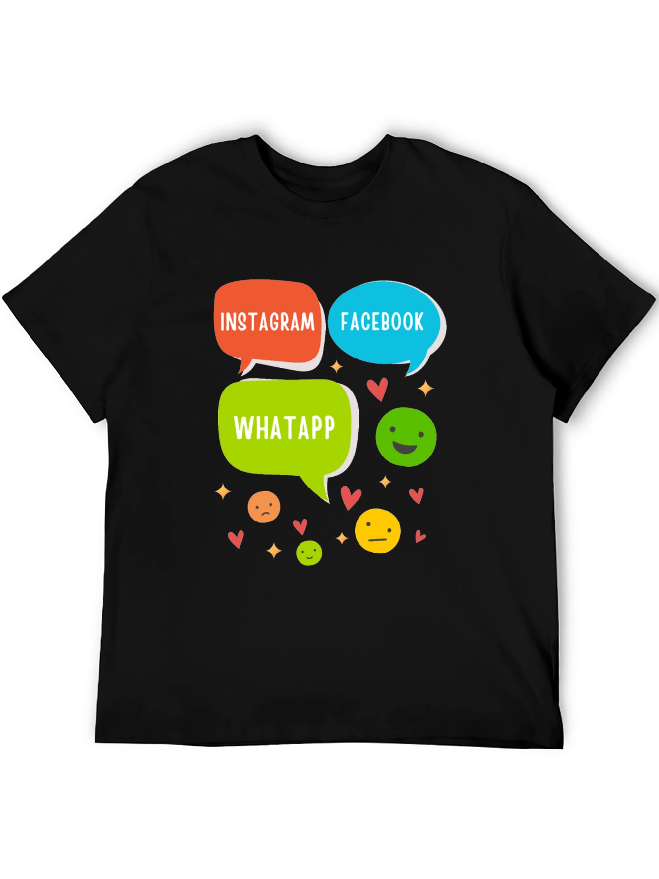 Social Media T-Shirt - Insta FB Whatsapp