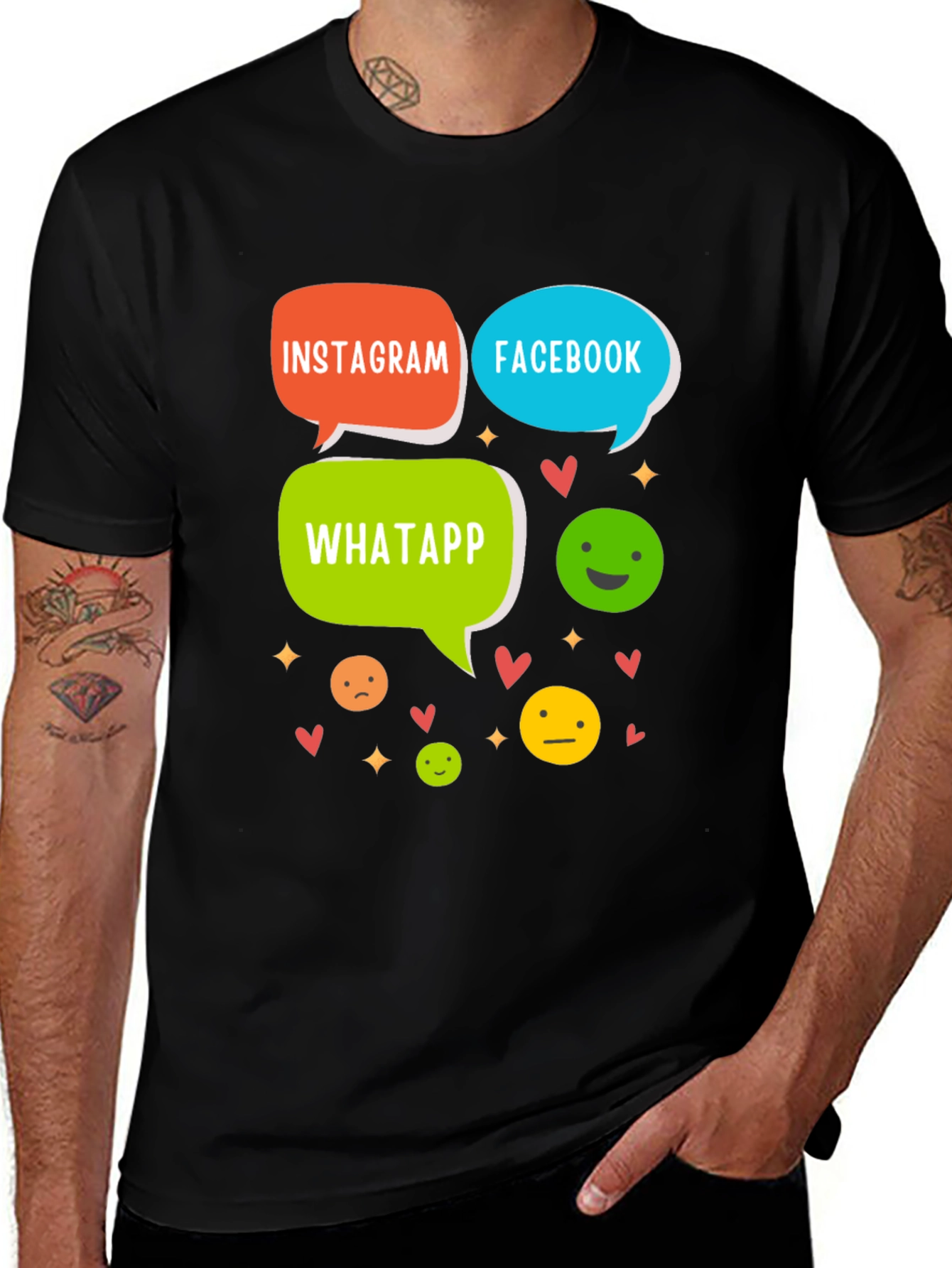Social Media T-Shirt - Insta FB Whatsapp