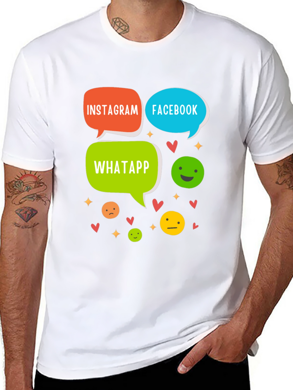 Social Media T-Shirt - Insta FB Whatsapp