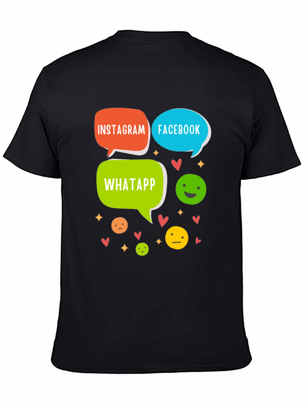 Social Media T-Shirt - Insta FB Whatsapp