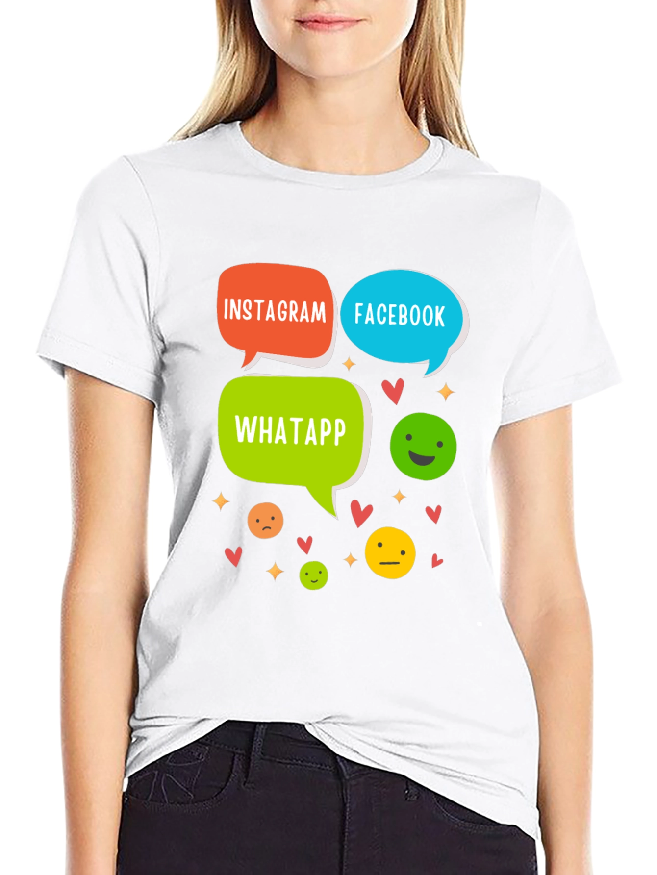 Social Media T-Shirt - Insta FB Whatsapp