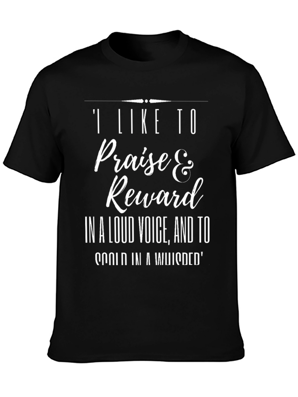 Funny Sarcastic T-Shirt: Praise & Reward