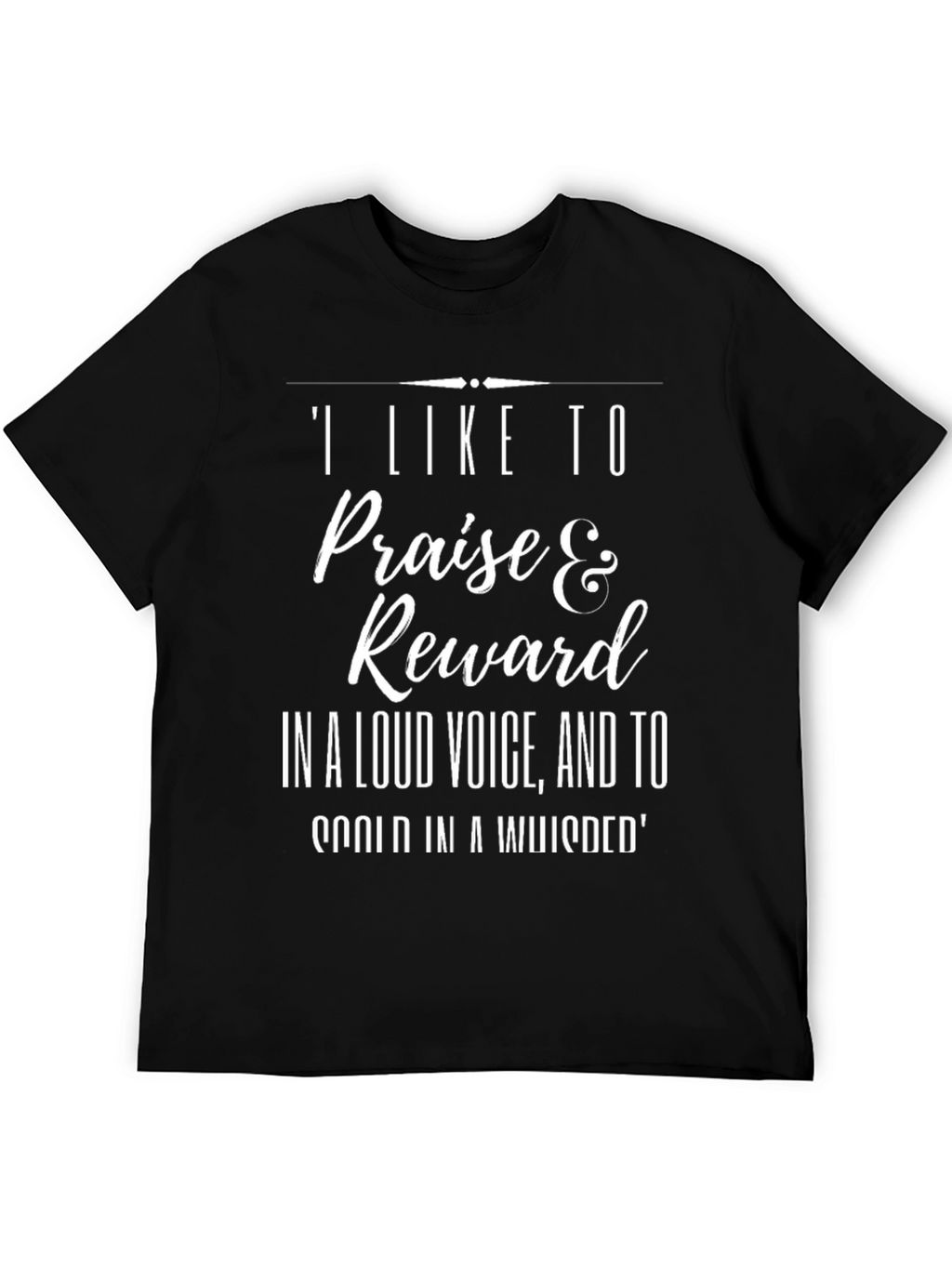 Funny Sarcastic T-Shirt: Praise & Reward