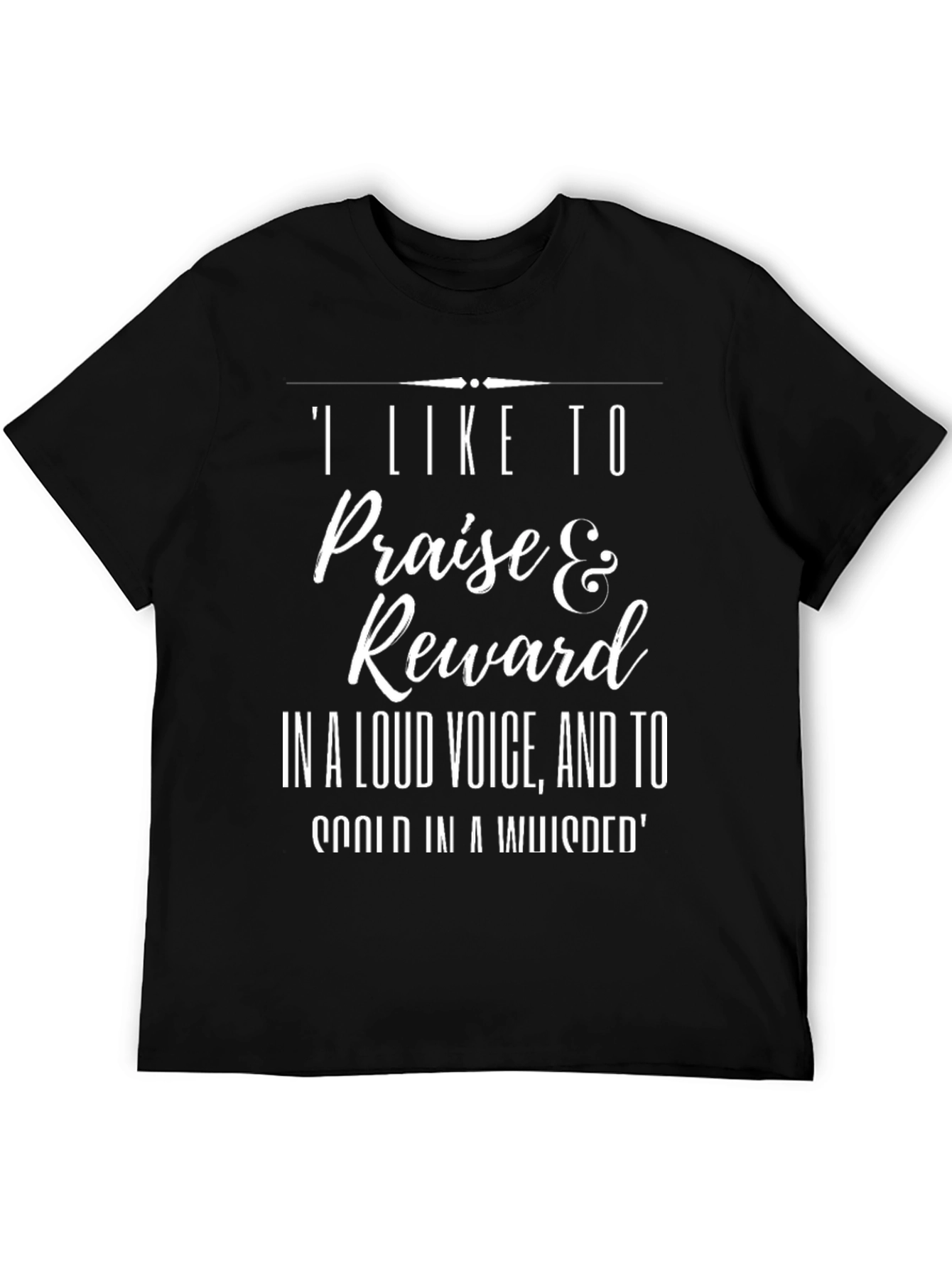 Funny Sarcastic T-Shirt: Praise & Reward