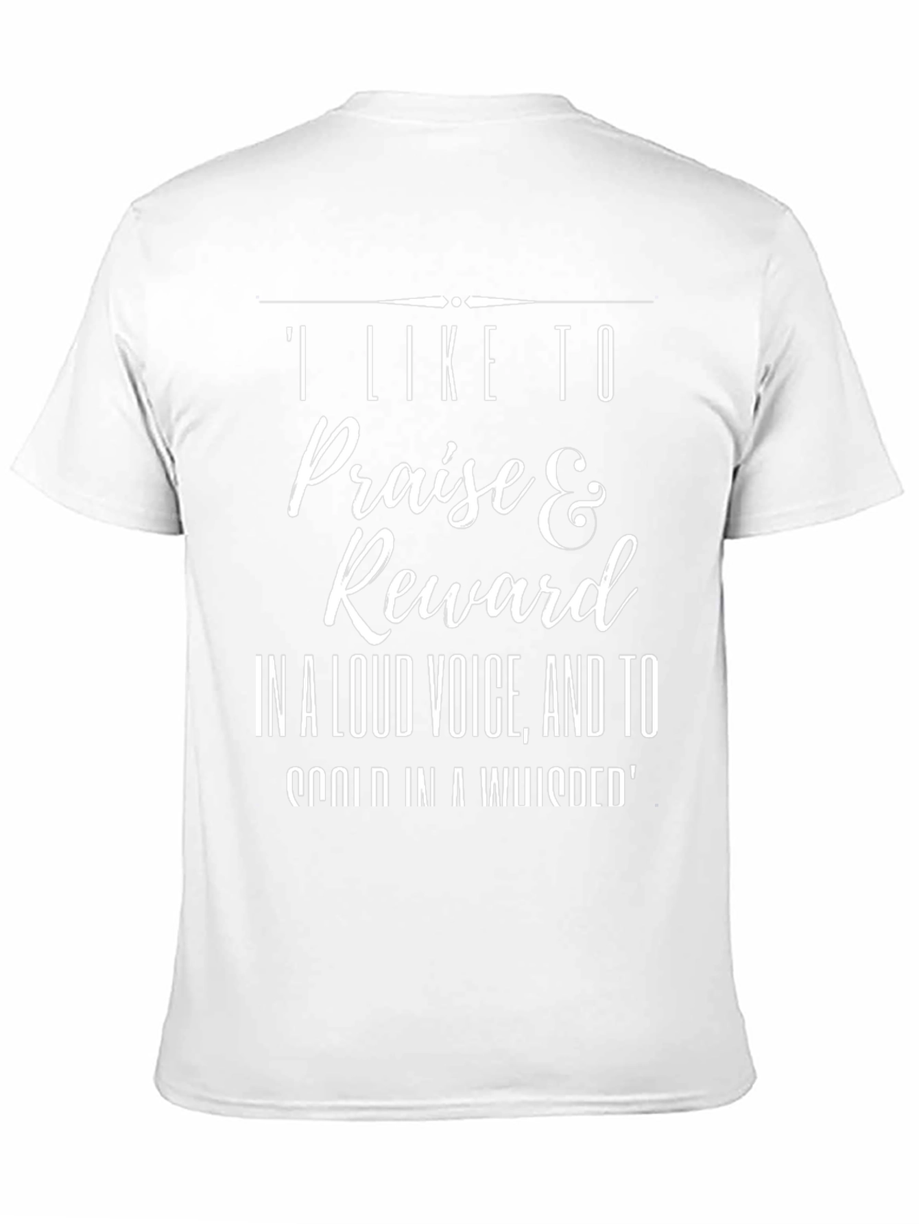 Funny Sarcastic T-Shirt: Praise & Reward