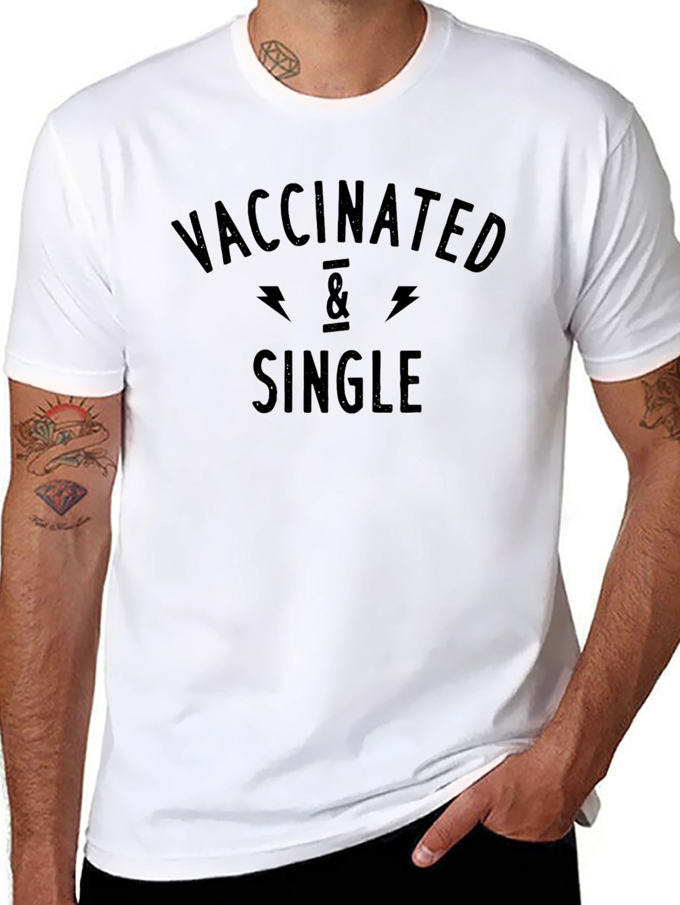 Vaccinated & Single T-Shirt - Funny Dating Tee