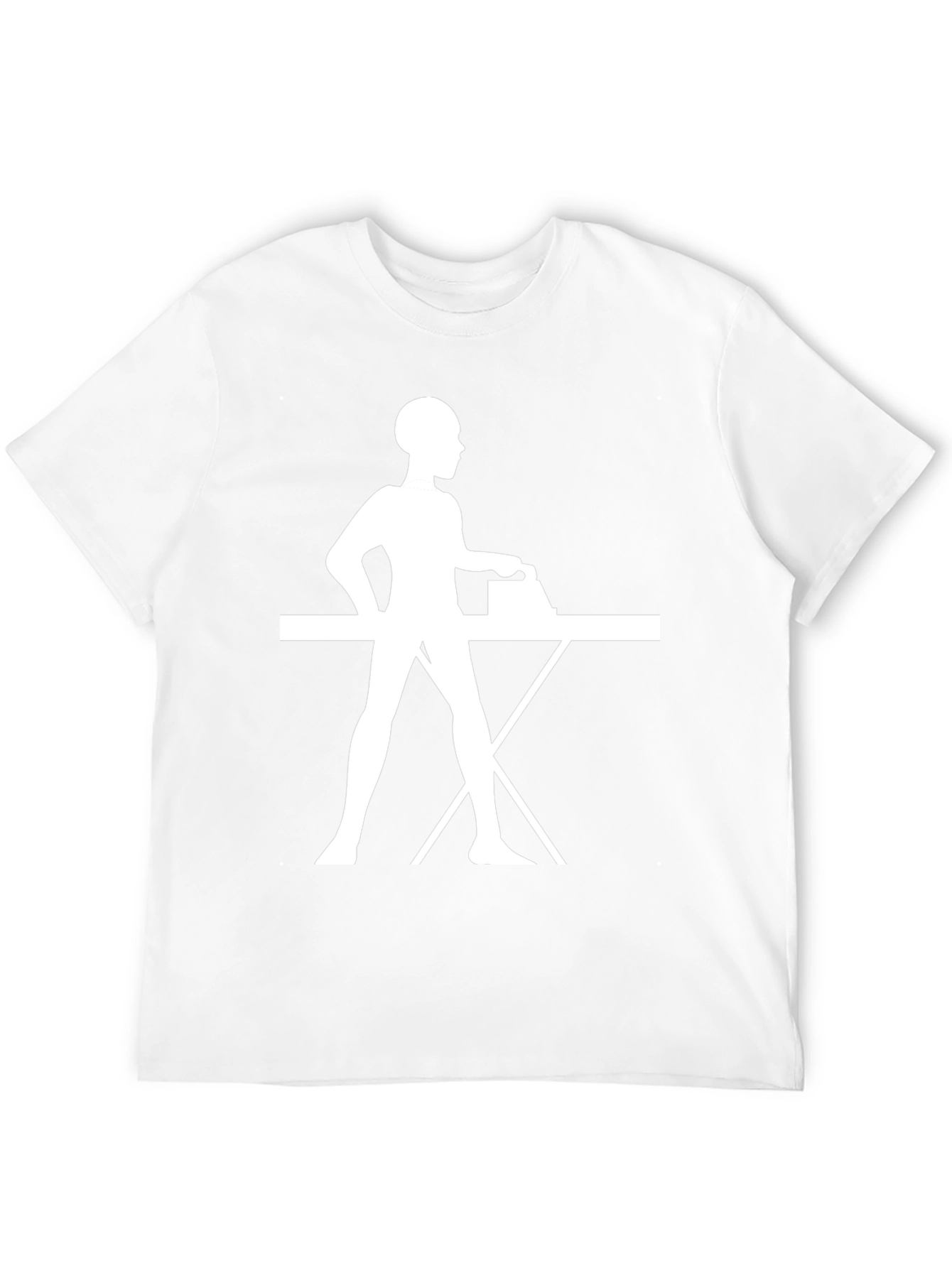 Ironing Woman Graphic Black T-Shirt