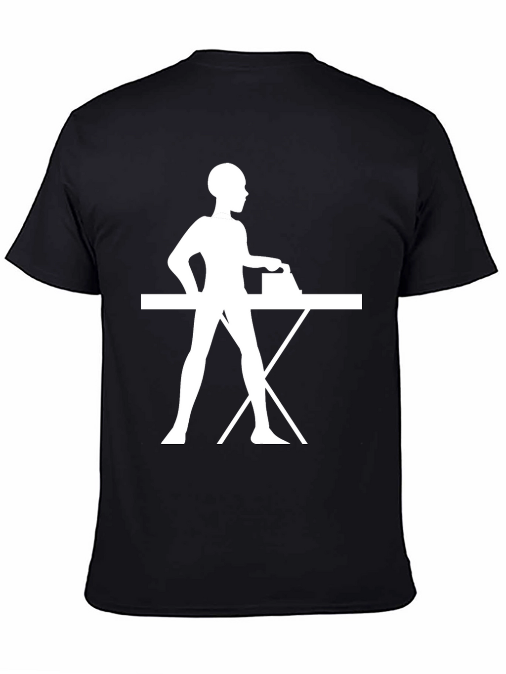 Ironing Woman Graphic Black T-Shirt