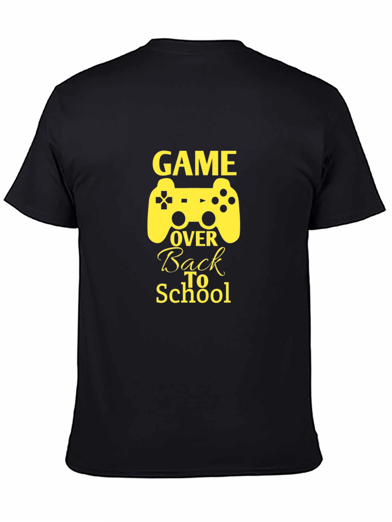Game Over Back to School Black T-Shirt