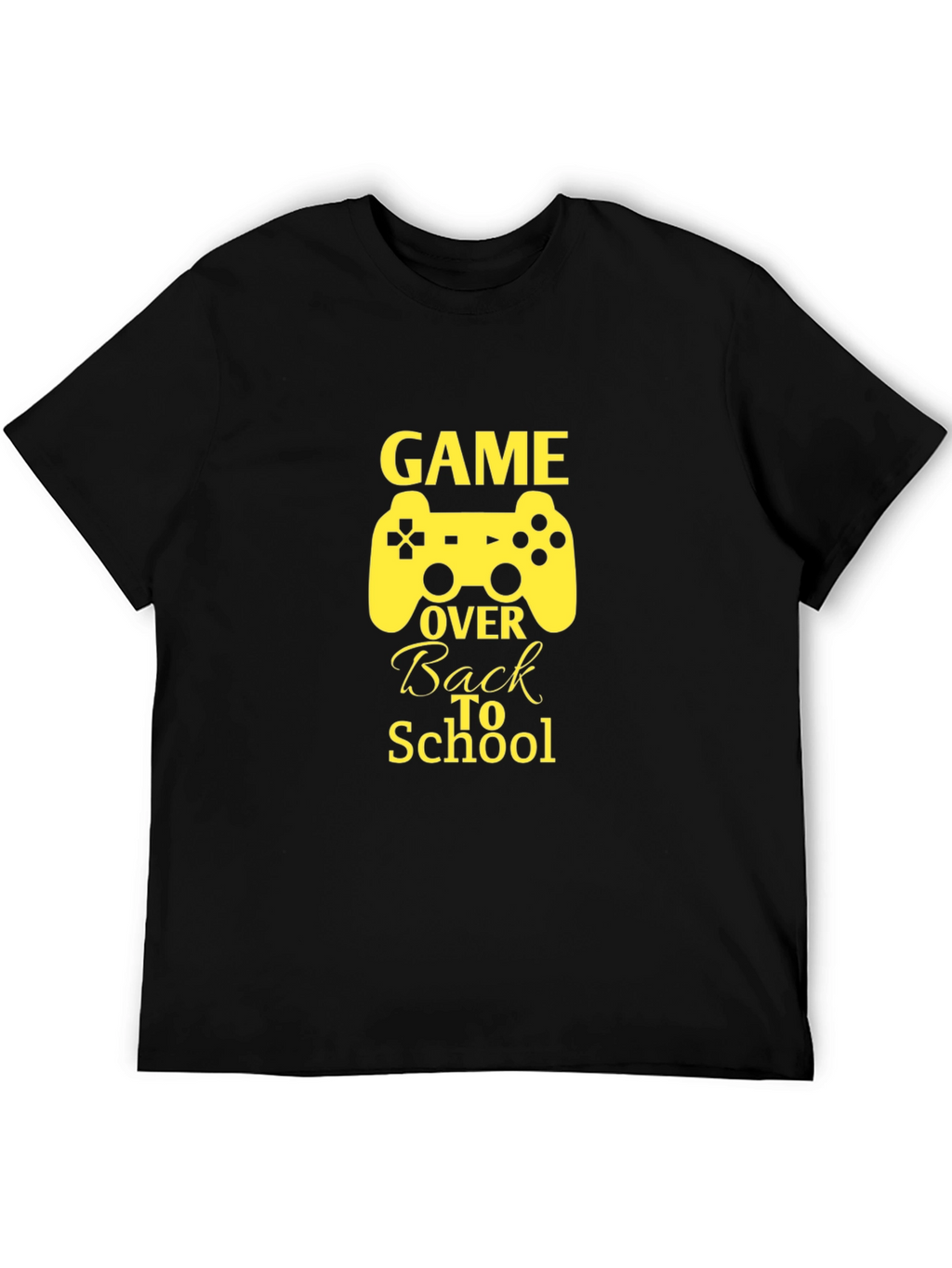 Game Over Back to School Black T-Shirt