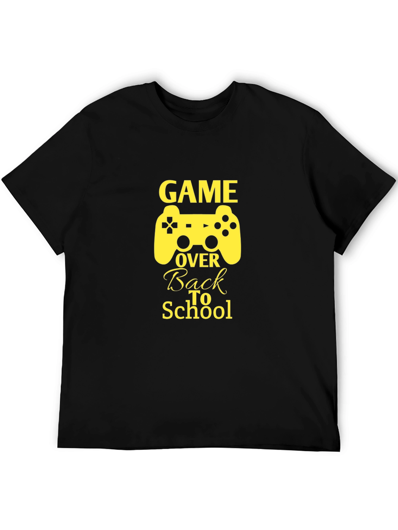Game Over Back to School Black T-Shirt